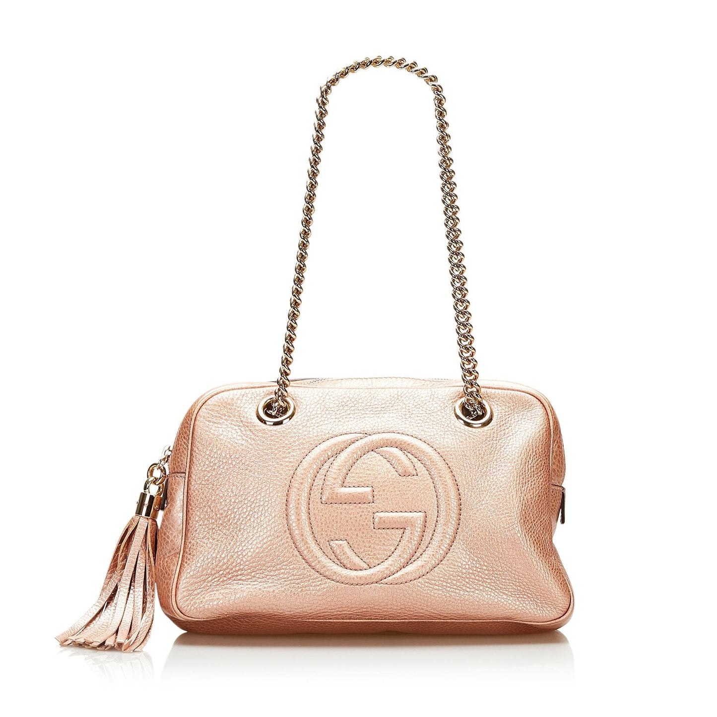 Gucci Soho SHG Calf Pink Chain Shoulder Bag