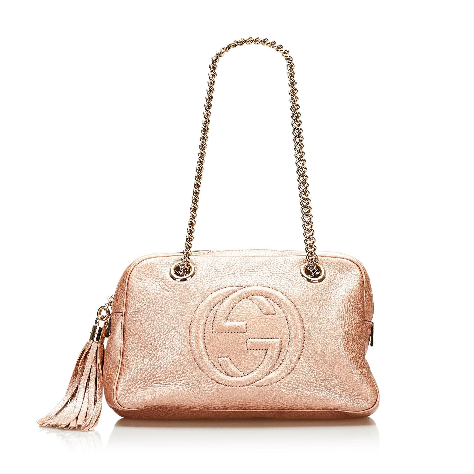 Gucci Soho SHG Calf Pink Chain Shoulder Bag