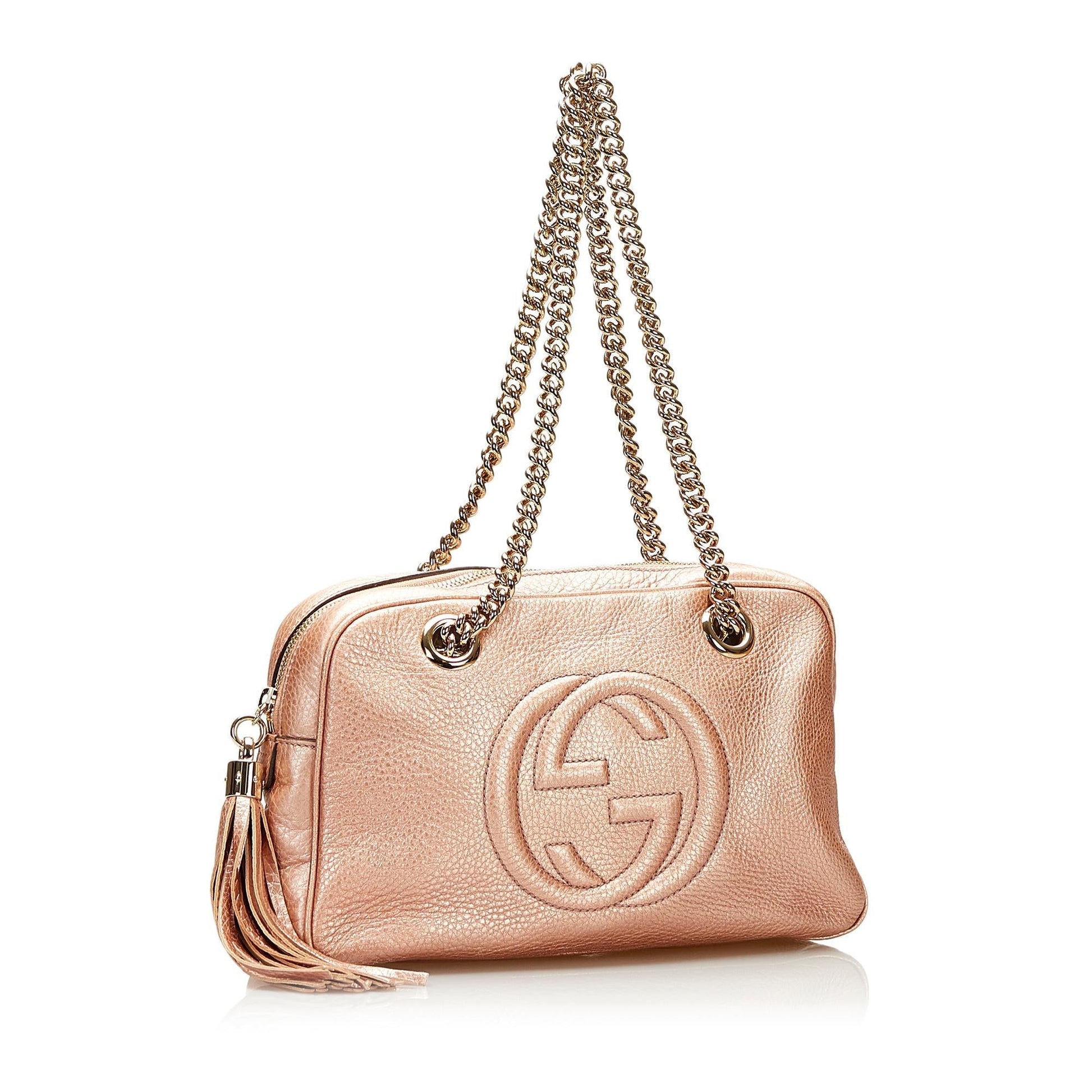 Gucci Soho SHG Calf Pink Chain Shoulder Bag