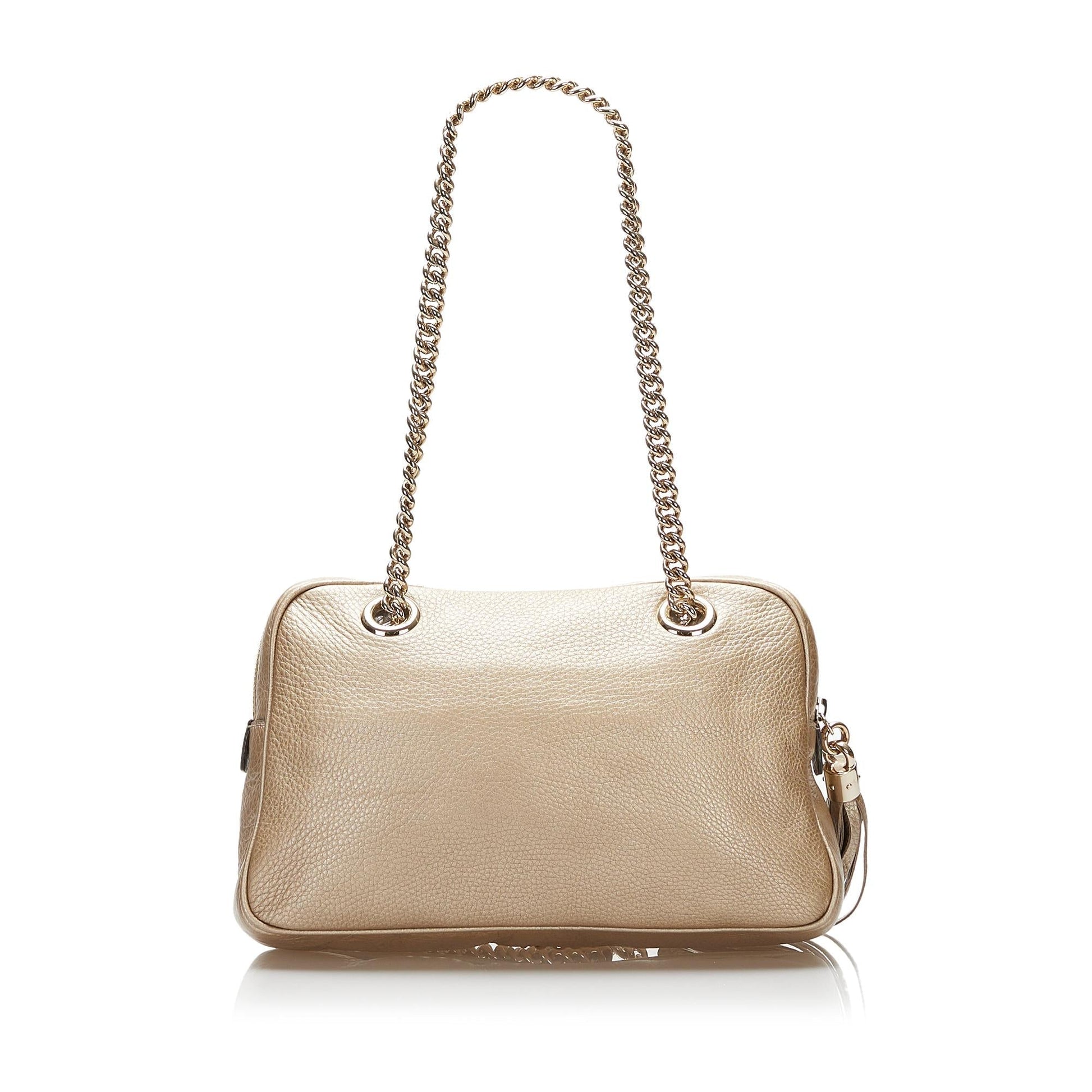 Gucci Soho SHG Calf Gold Chain Shoulder Bag