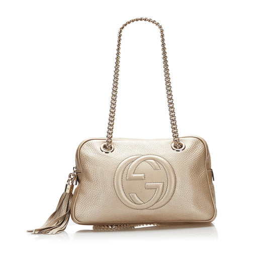 Gucci Soho SHG Calf Gold Chain Shoulder Bag