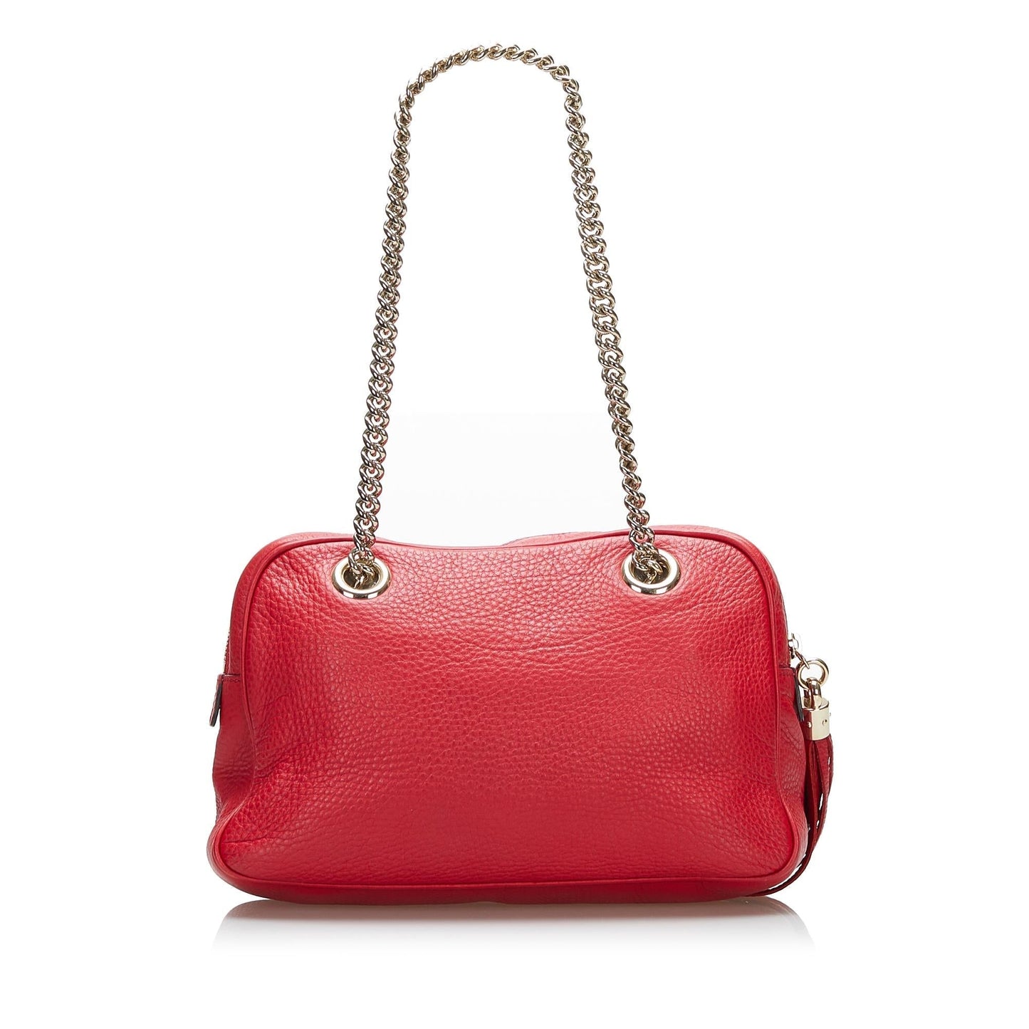 Gucci Soho SHG-4wGEYP Calf Red Chain Shoulder Bag