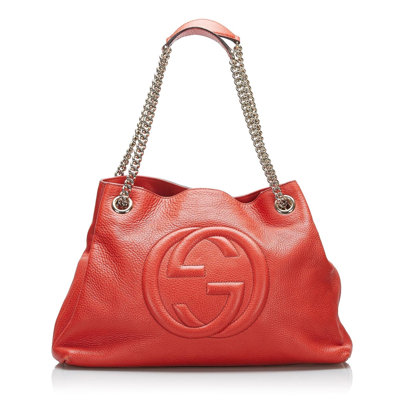 Gucci Soho SHG-kVCDMw Calf Red Chain Tote Bag