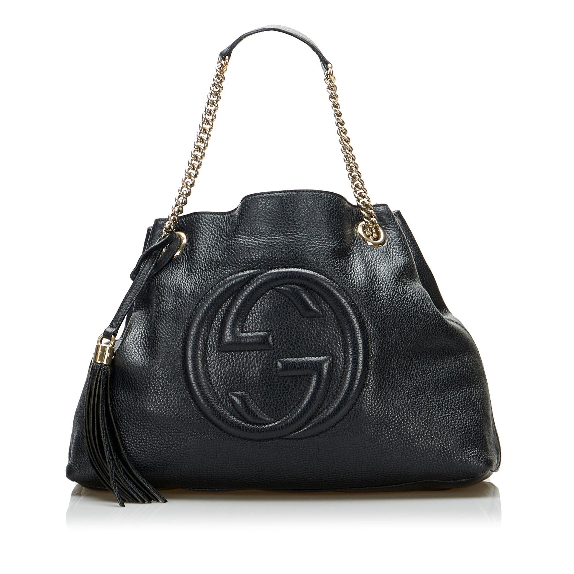 Gucci Soho SHG-tXLxKI Calf Black Chain Tote Bag