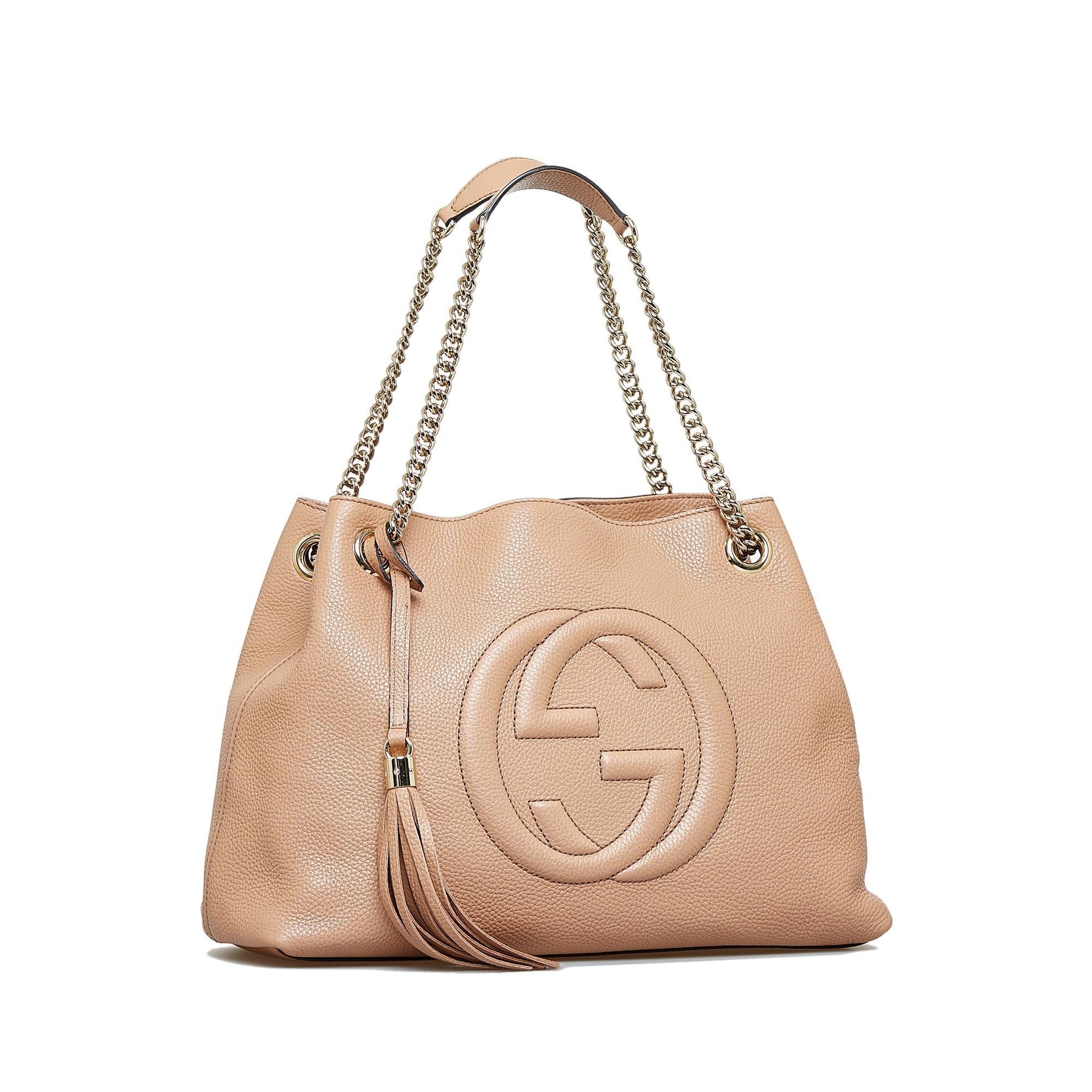 Gucci Soho SHG-2O1yVN Calf Brown Chain Tote Bag
