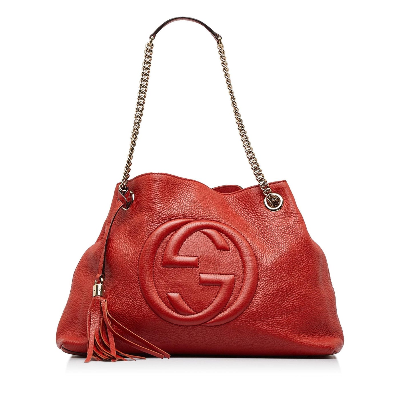 Gucci Soho SHG-js3eCU Calf Red Chain Shoulder Bag