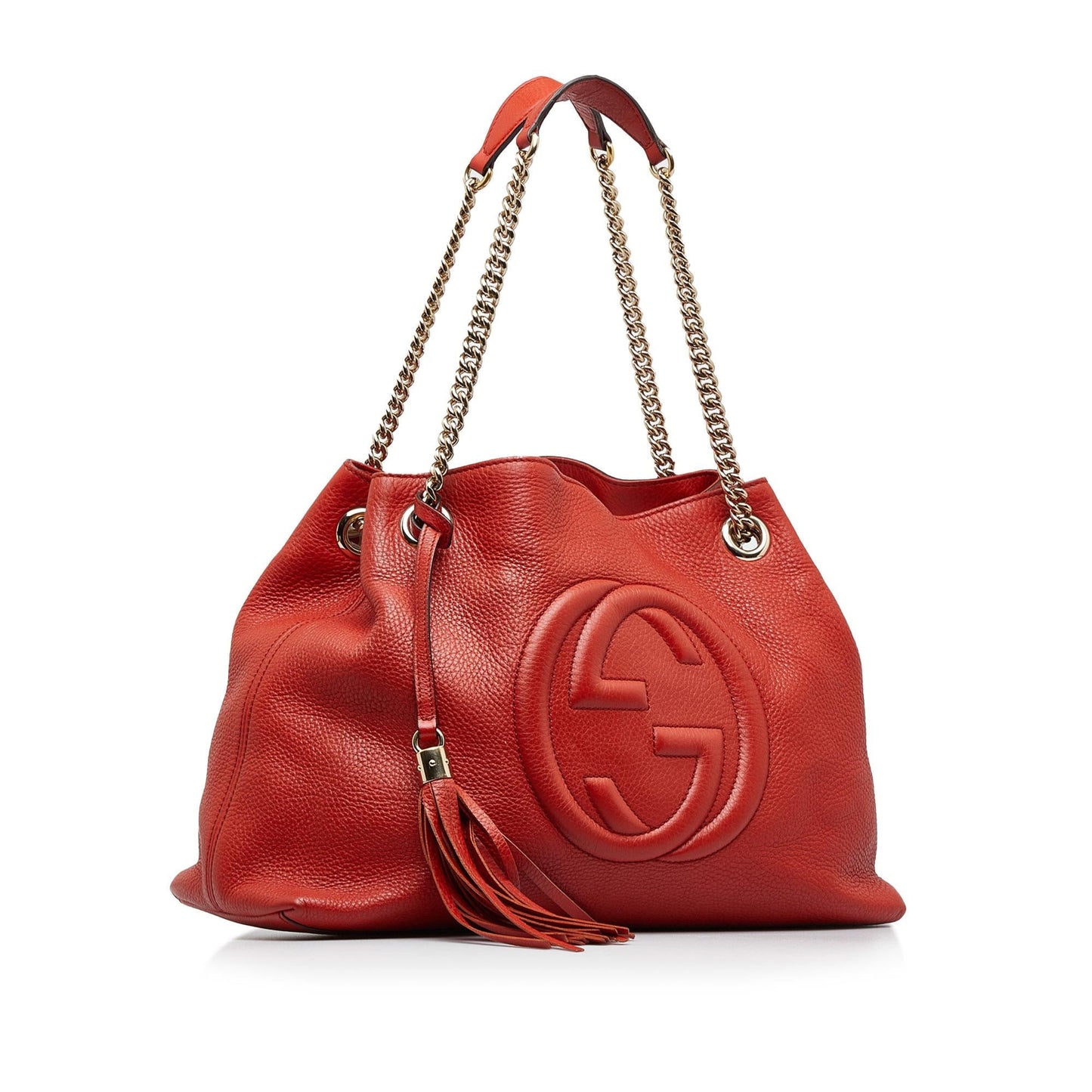 Gucci Soho SHG-js3eCU Calf Red Chain Shoulder Bag