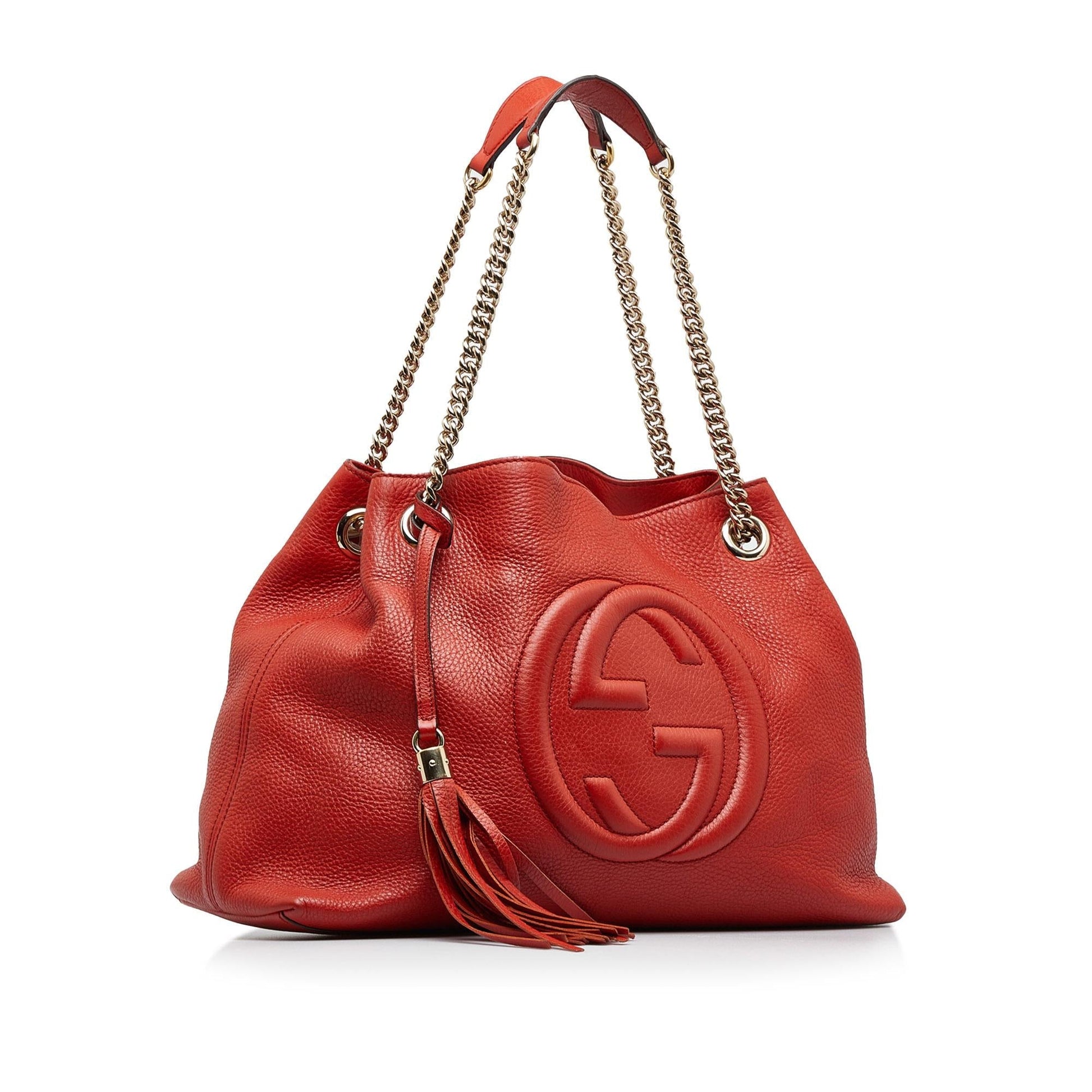 Gucci Soho SHG-js3eCU Calf Red Chain Shoulder Bag