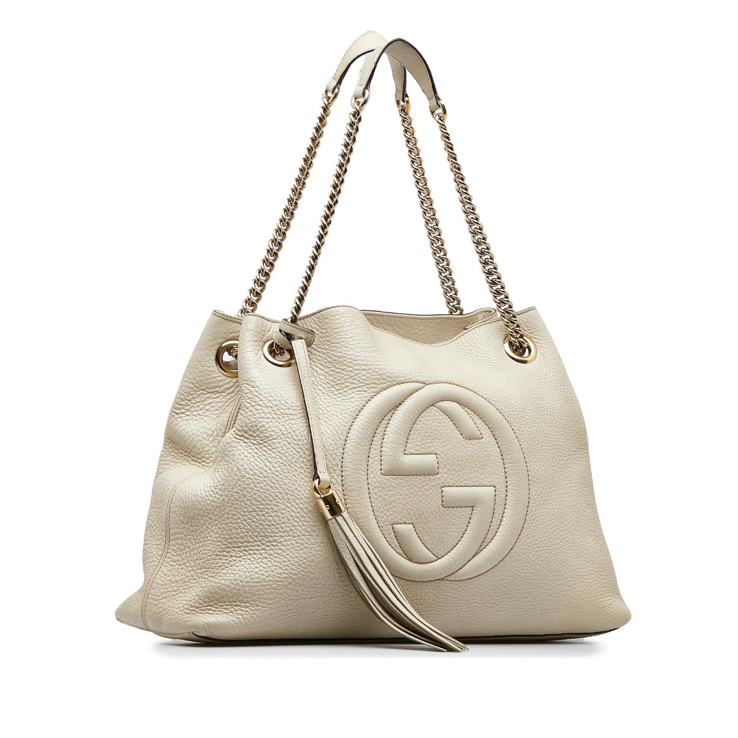 Gucci Soho SHG-UpYeXp Calf White Chain Shoulder Bag