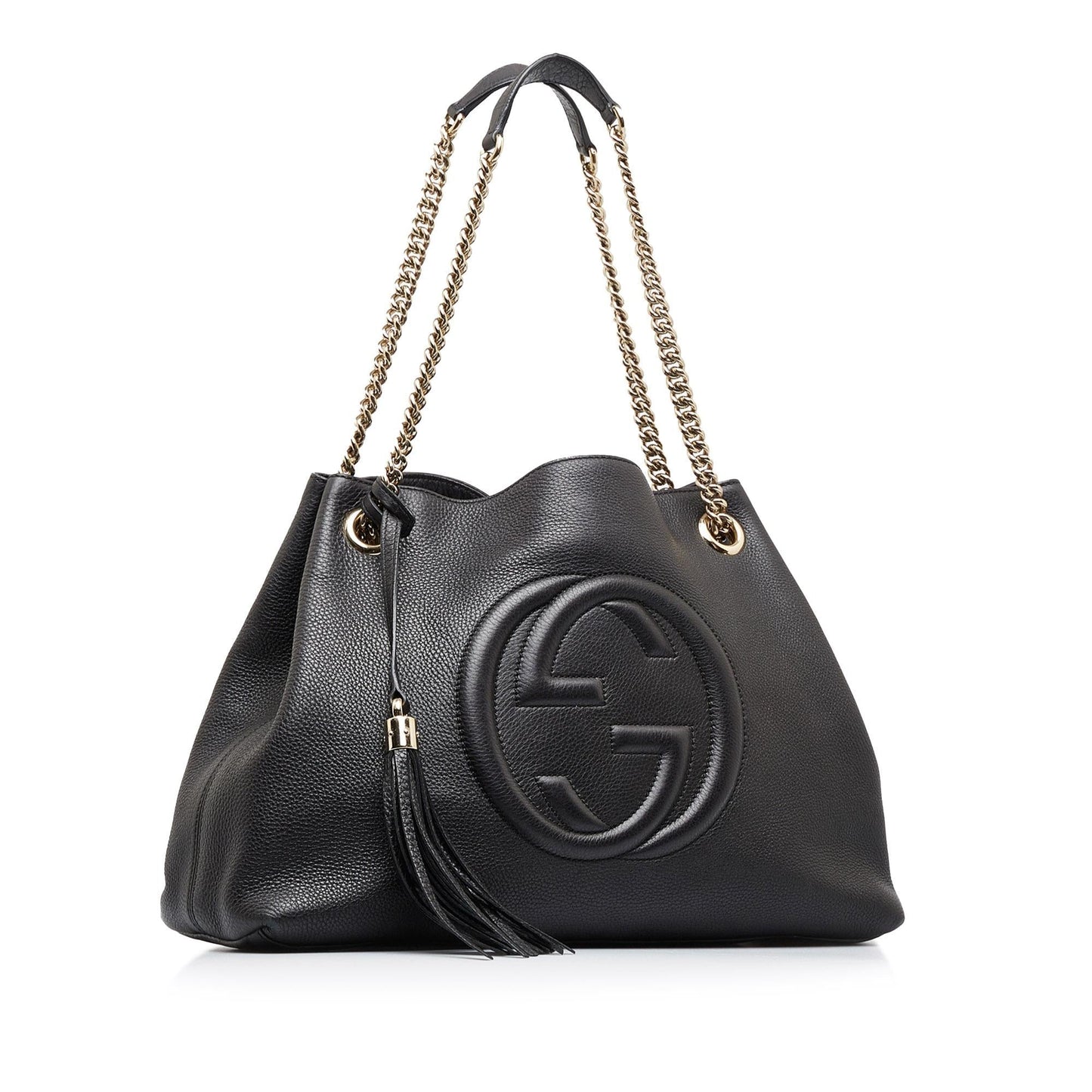Gucci Soho SHG-0ALEX5 Calf Black Chain Tote Bag