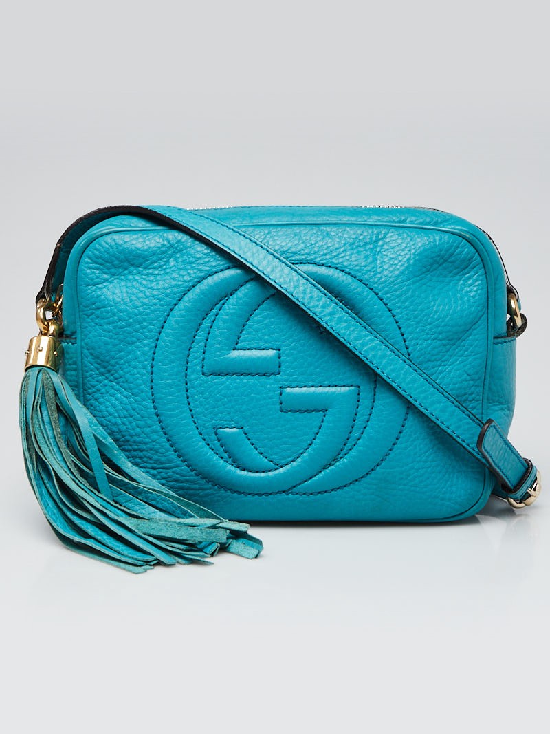 Gucci Soho Disco Turquoise Leather Travel Bag