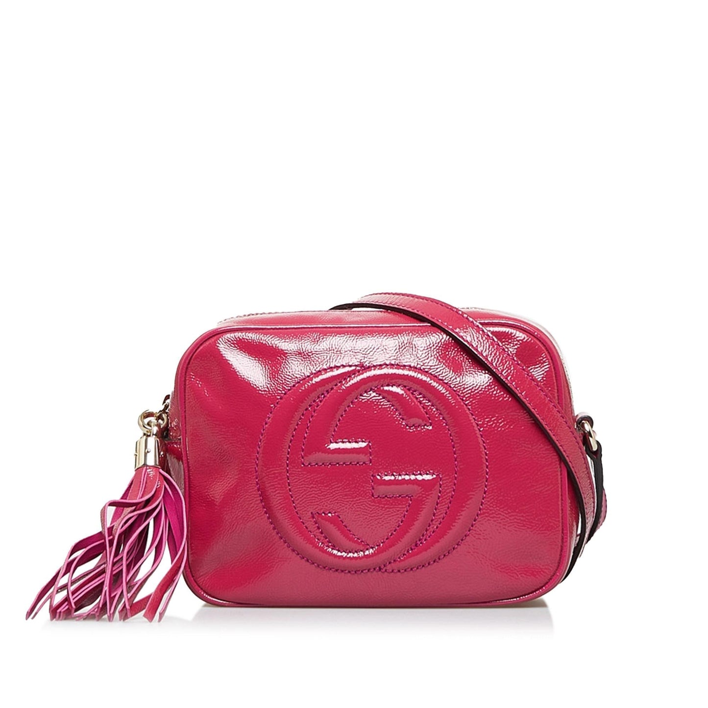 Gucci Soho Disco SHG-He7i6Z Leather Patent Red Crossbody Bag