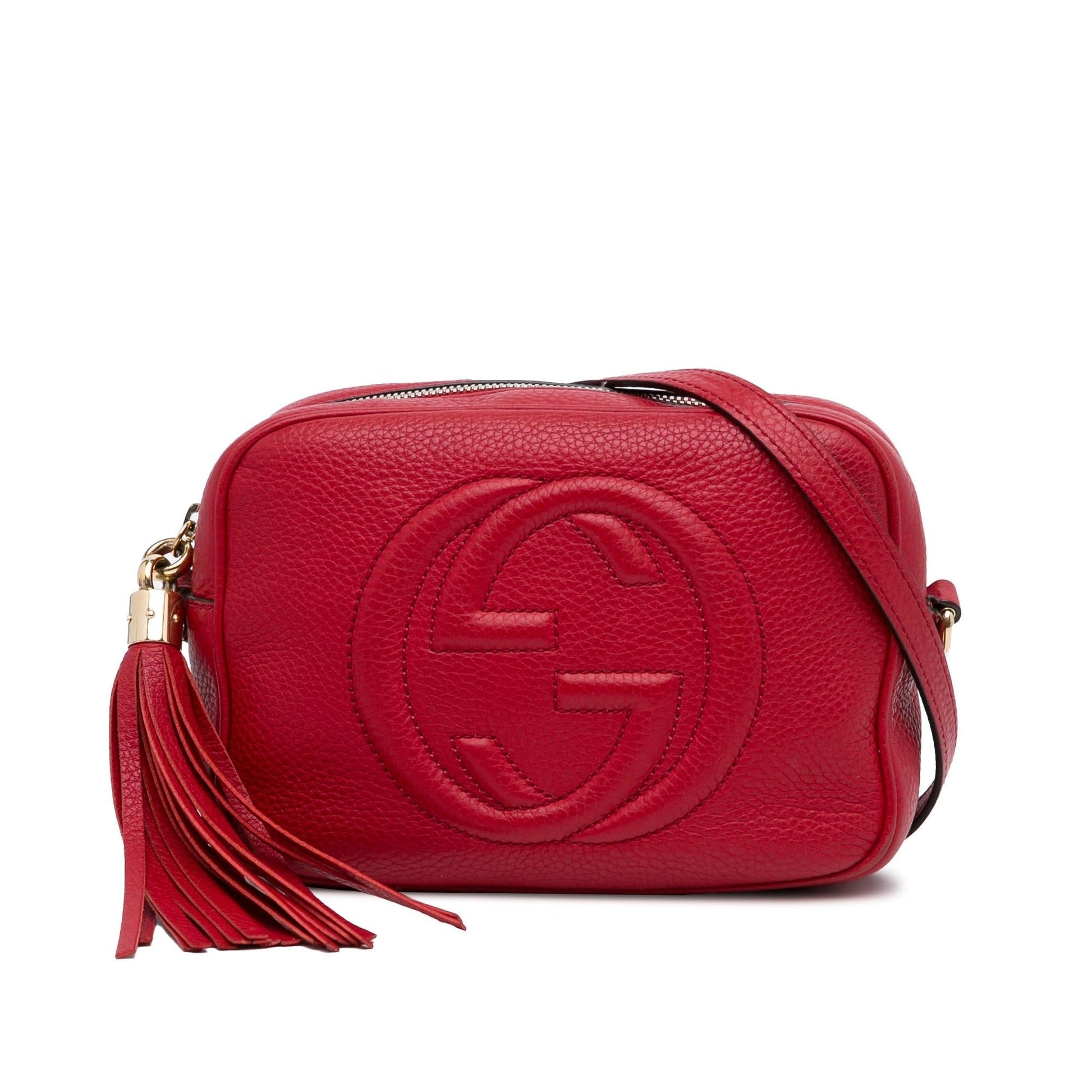 Gucci Soho Disco SHG-VyzkM8 Calf Red Crossbody Bag