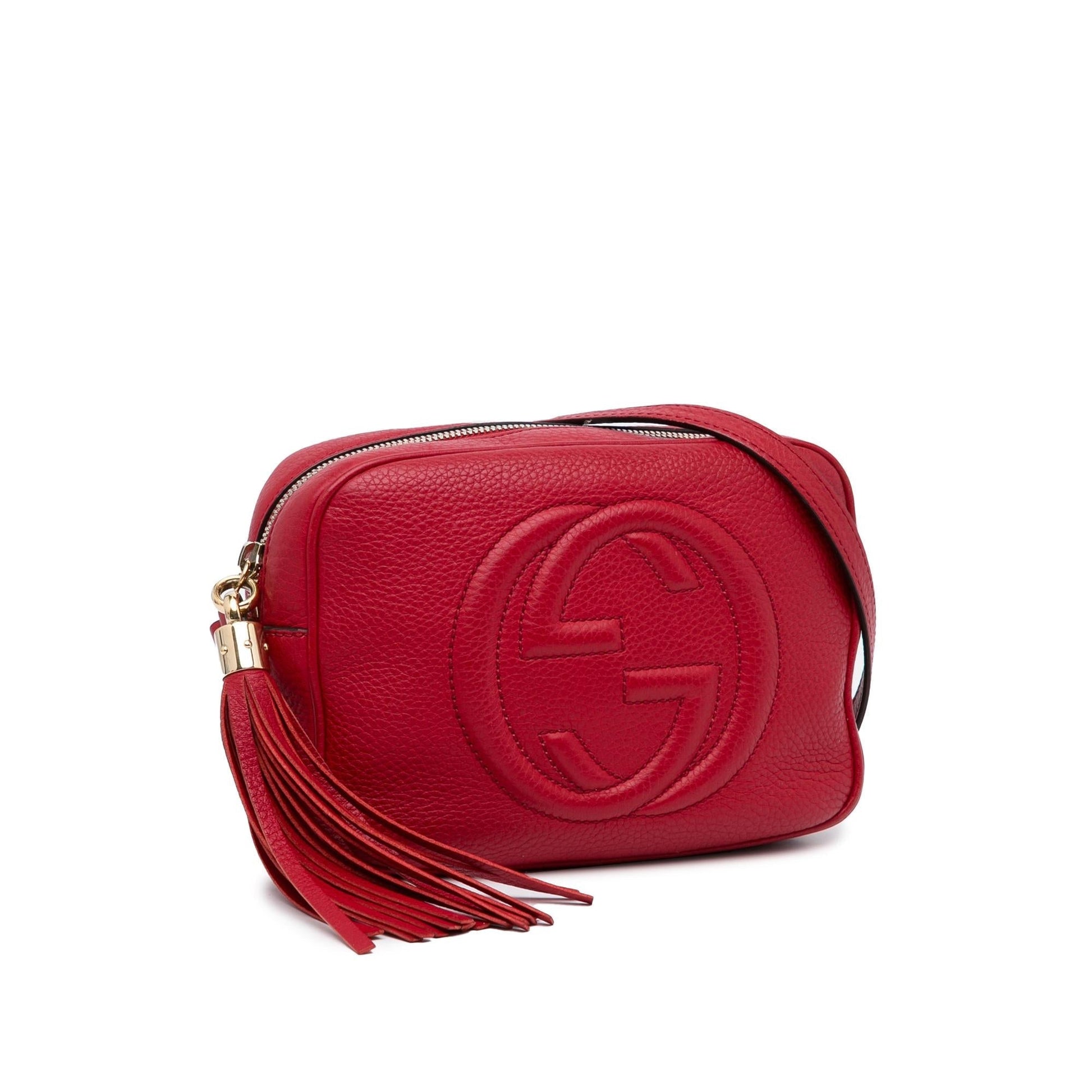 Gucci Soho Disco SHG-VyzkM8 Calf Red Crossbody Bag