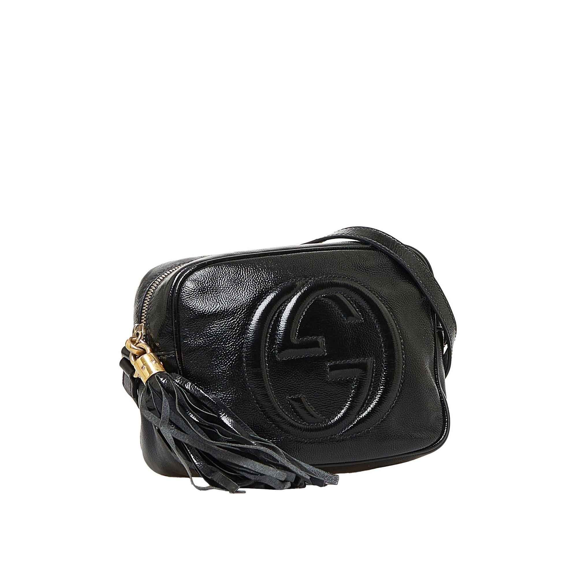 Gucci Soho Disco SHG-Ltk0jB Leather Patent Black Crossbody Bag