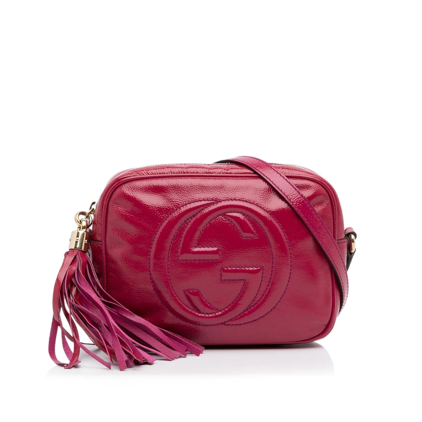 Gucci Soho Disco SHG-nmRyeO Leather Patent Pink Crossbody Bag