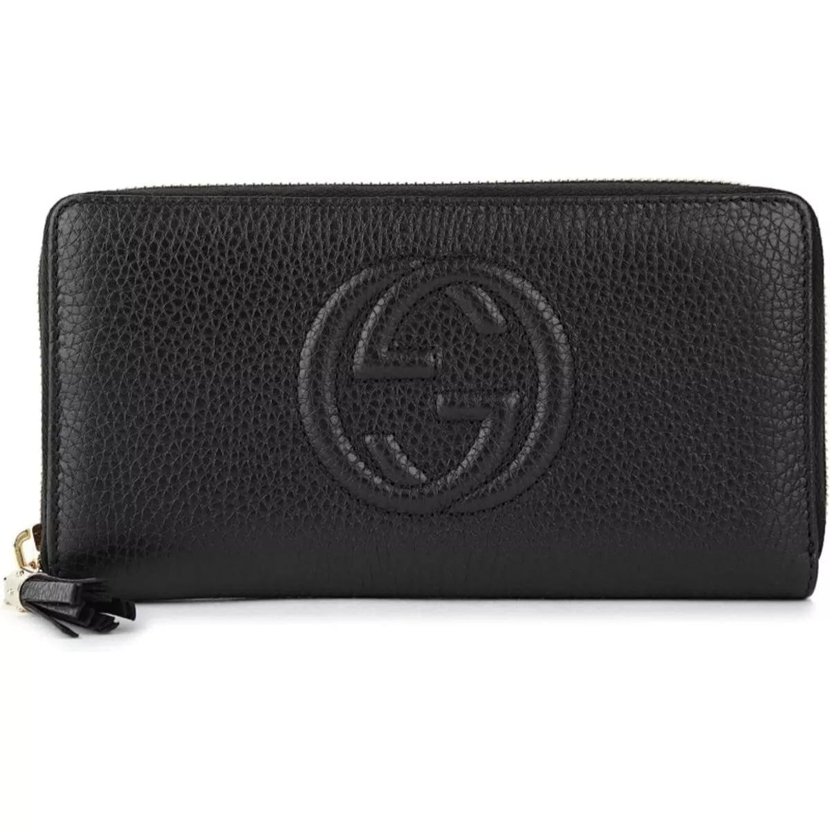 Gucci GRAINED SOHO ZIPPY Leather Calfskin Wallet Case