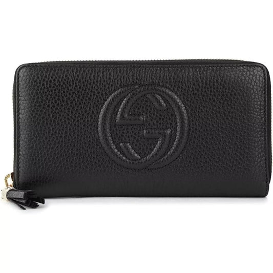 Gucci GRAINED SOHO ZIPPY Leather Calfskin Wallet Case