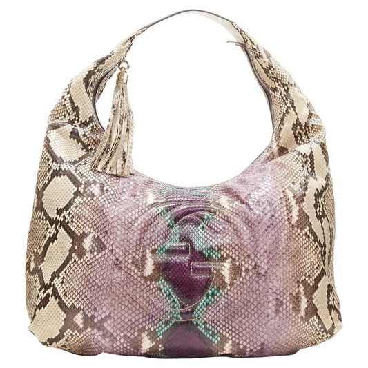 Gucci GRAPE SOHO Python Multicolor Shoulder Bag