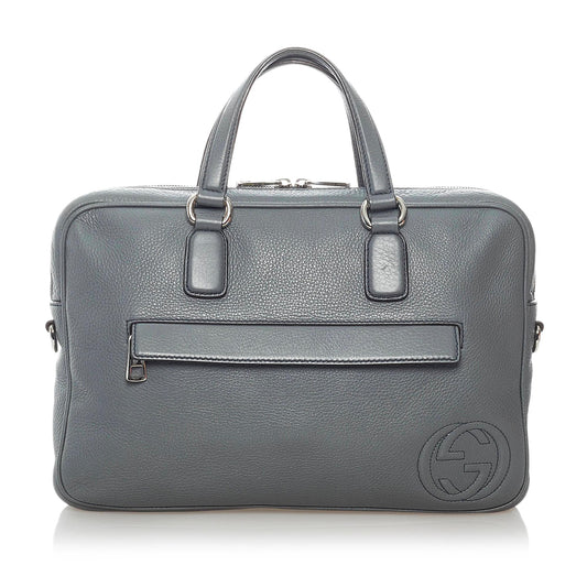 Gucci Soho Business SHG Leather Calf Grey Tote Bag