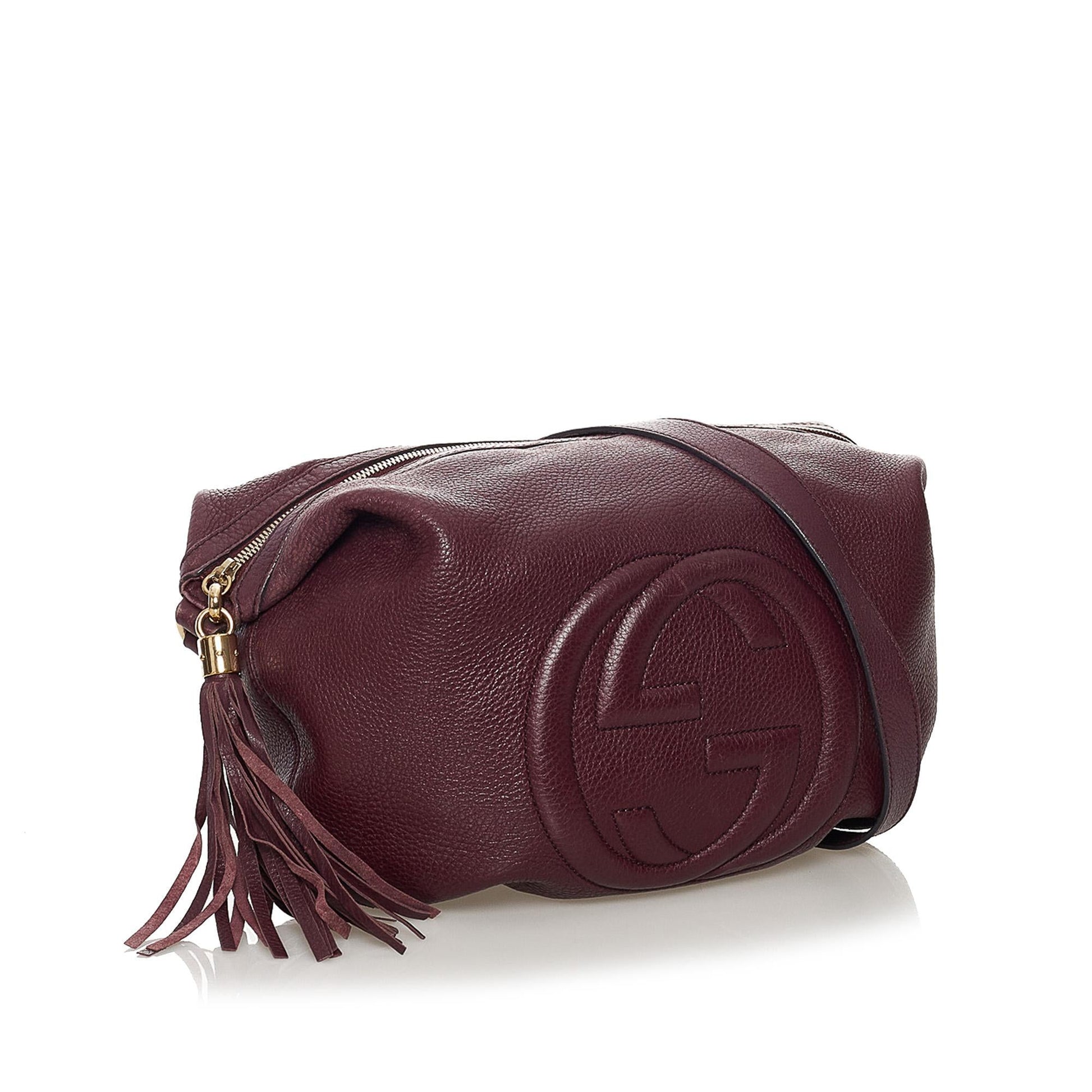 Gucci Soho SHG Leather Calf Red Crossbody Bag