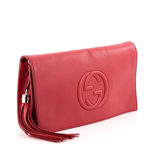 Gucci Soho Envelope Tassel Leather Clutch Bag