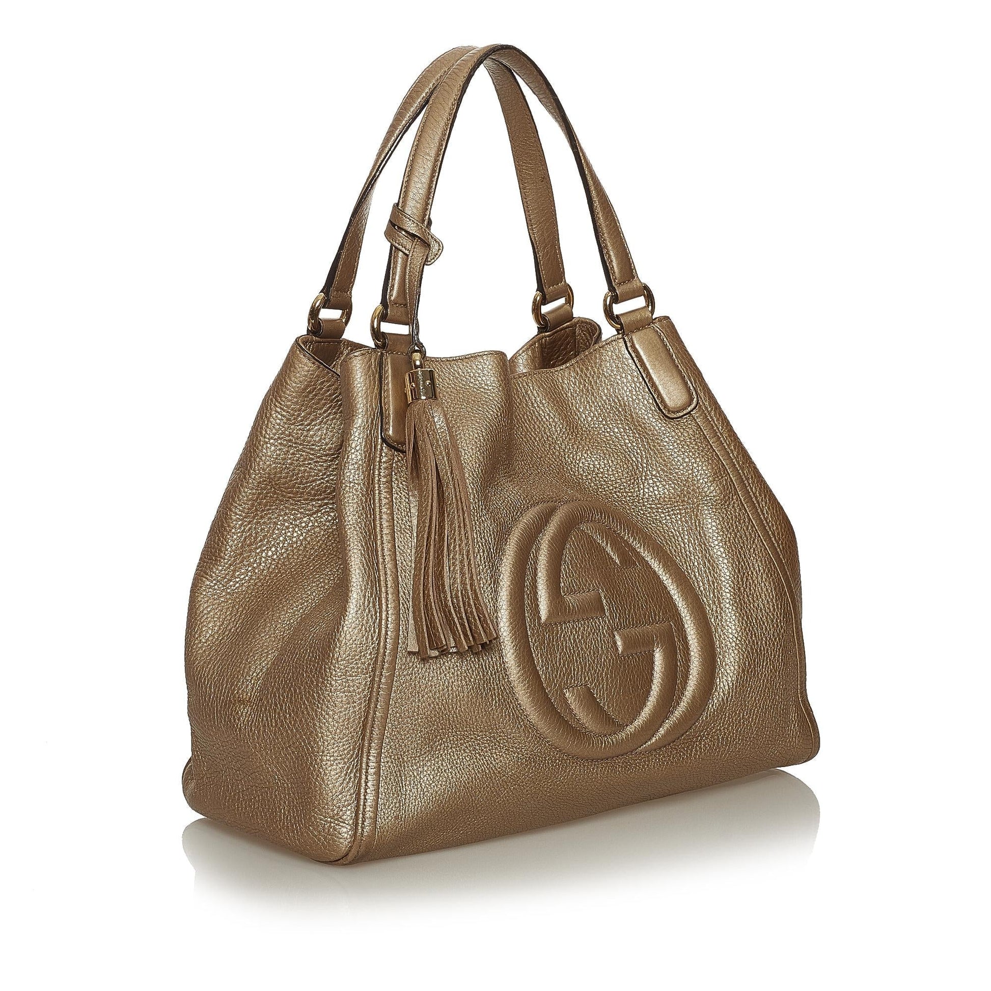Gucci Soho SHG Leather Calf Gold Tote Bag