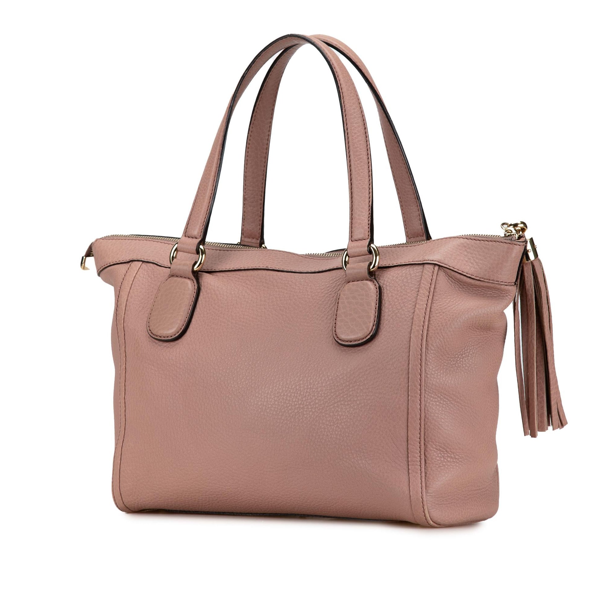 Gucci Soho Working SHG-ngLl0b Leather Calf Pink Tote Bag