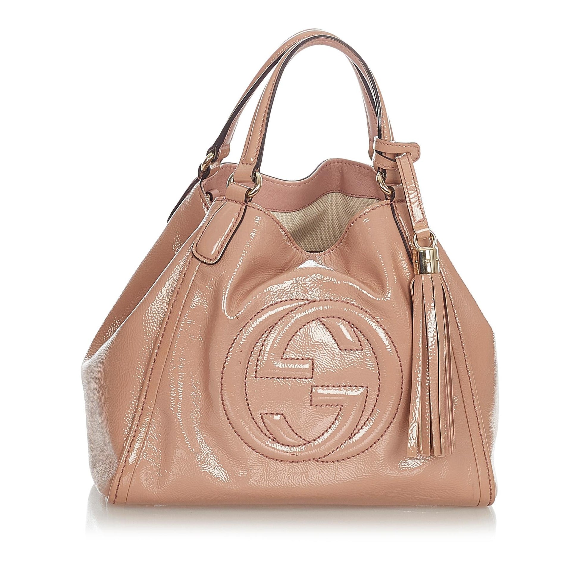 Gucci Soho SHG Leather Patent Brown Satchel Bag 3