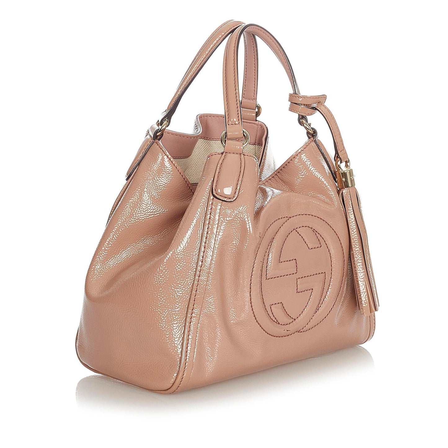 Gucci Soho SHG Leather Patent Brown Satchel Bag 3