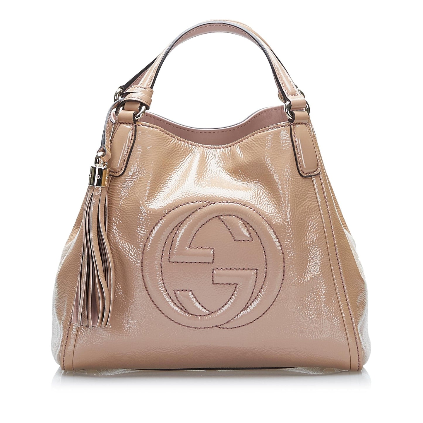 Gucci Soho SHG Leather Patent Brown Satchel Bag
