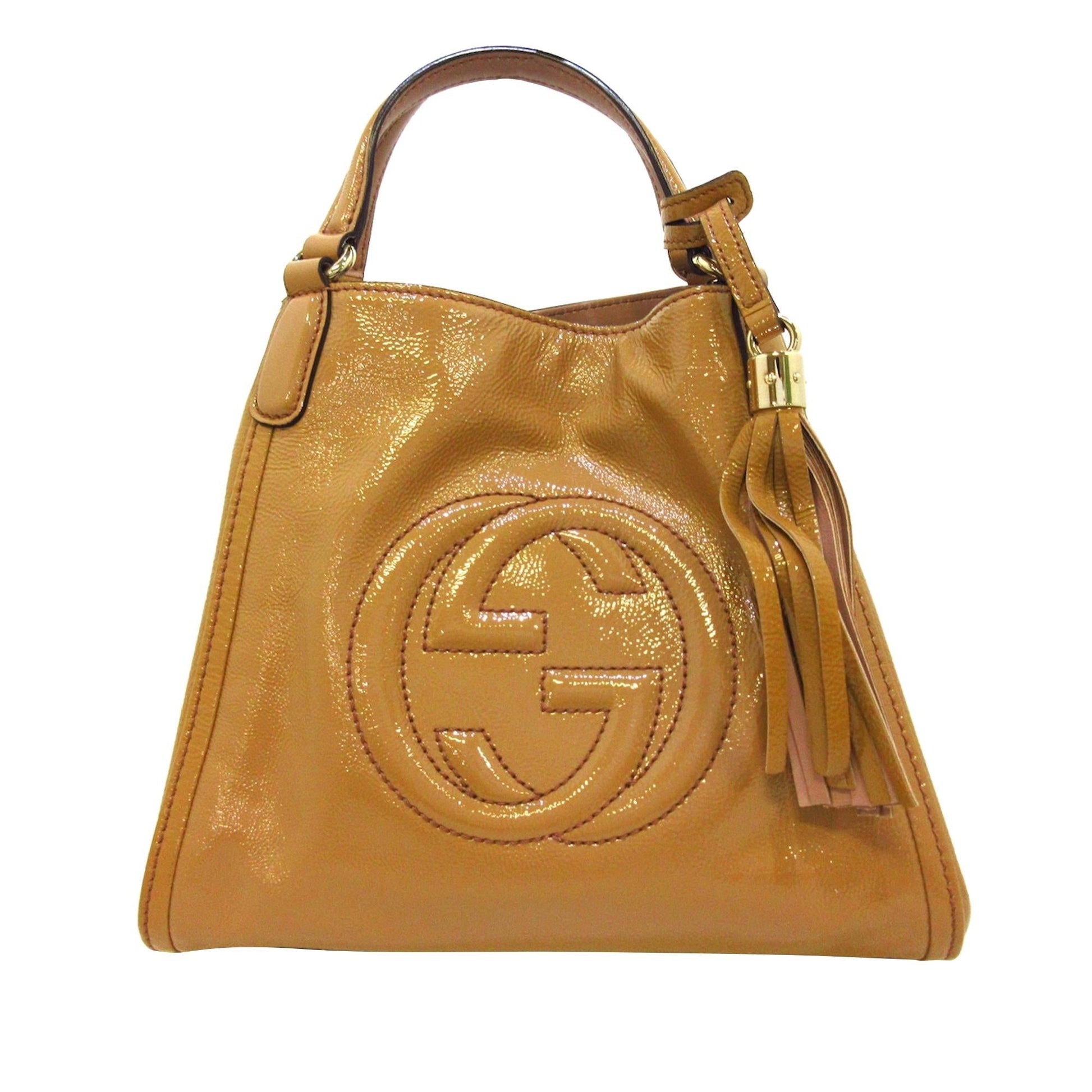 Gucci Soho SHG Leather Patent Brown Satchel Bag Satchel Shg