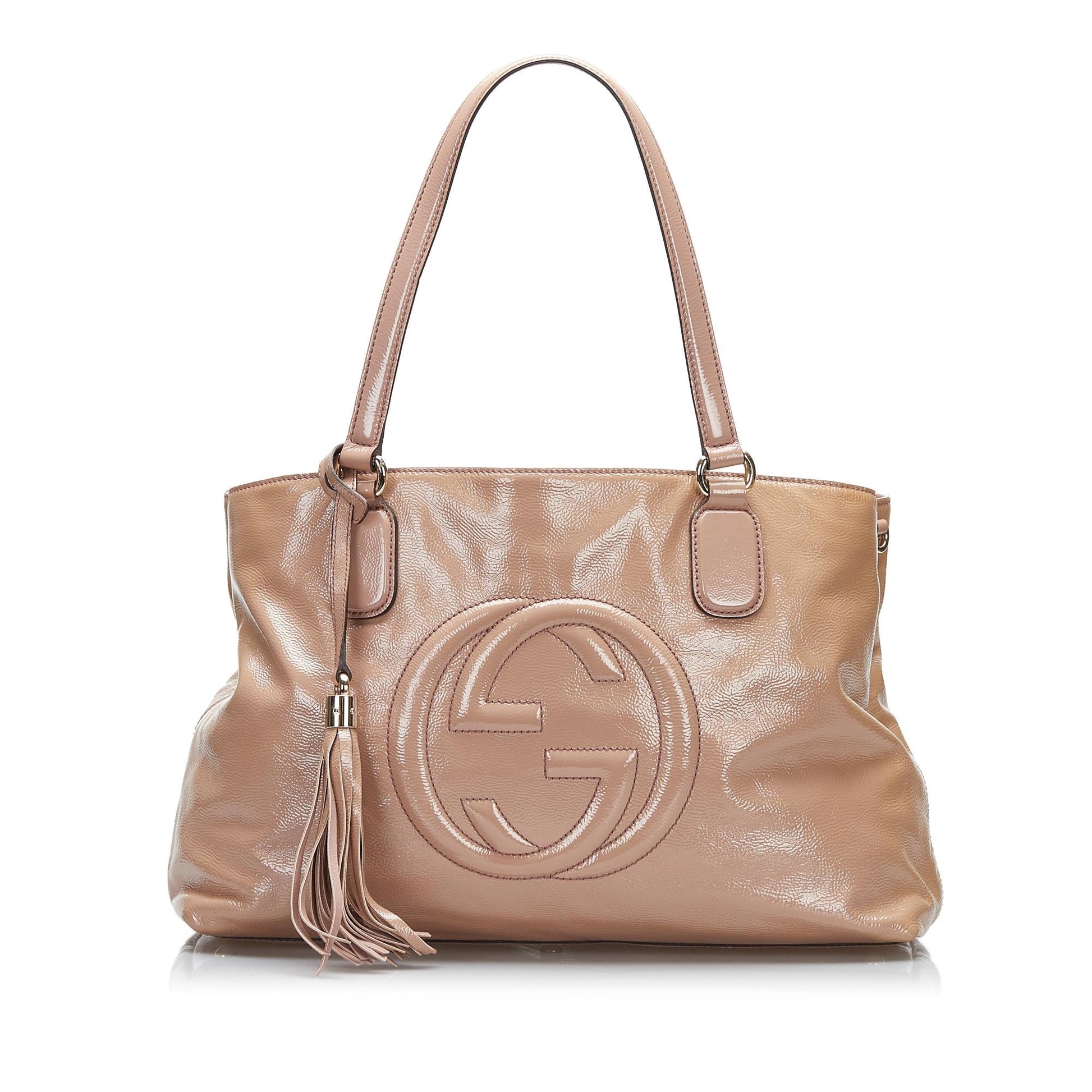 Gucci Soho SHG-h4EhIc Leather Patent Brown Satchel Bag