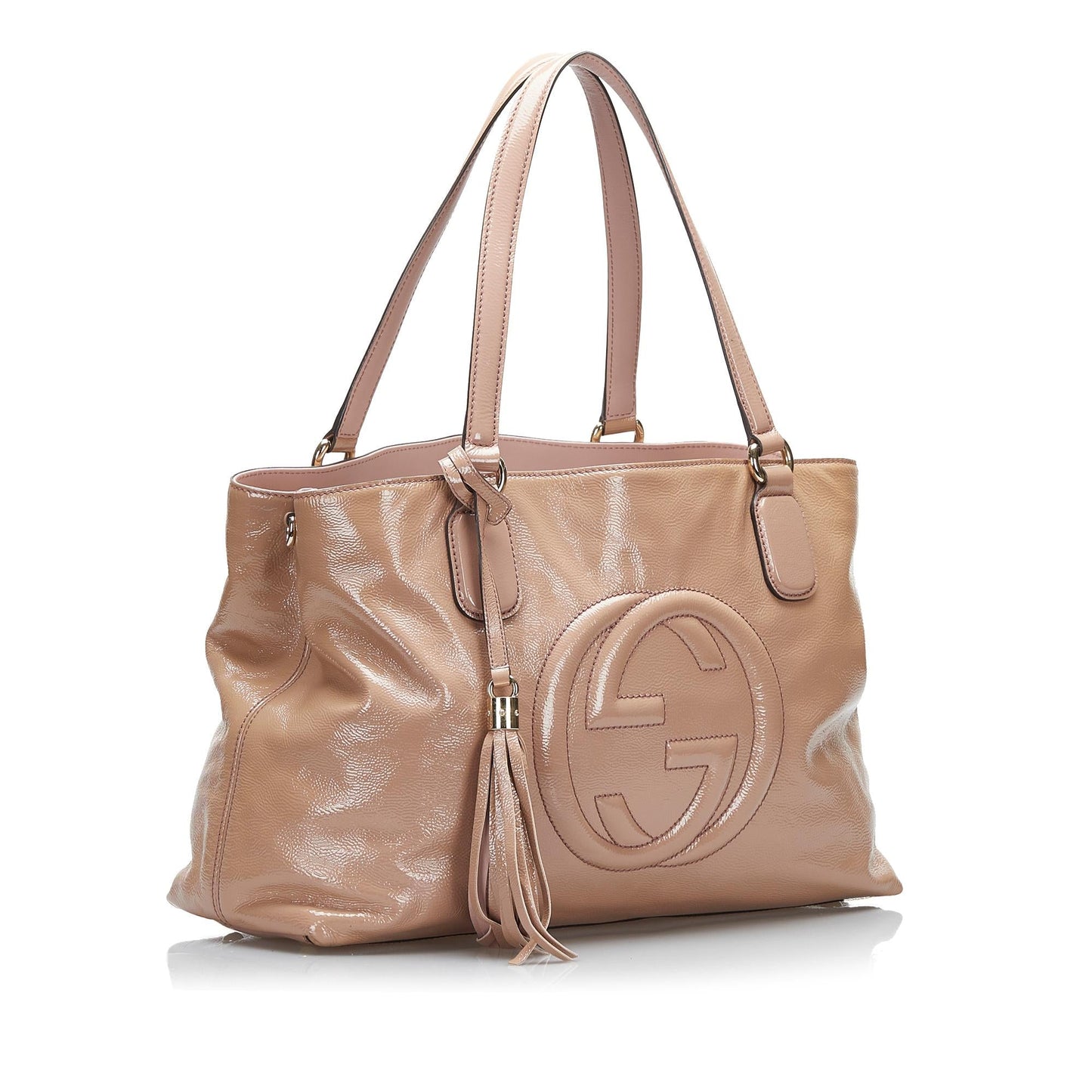 Gucci Soho SHG-h4EhIc Leather Patent Brown Satchel Bag