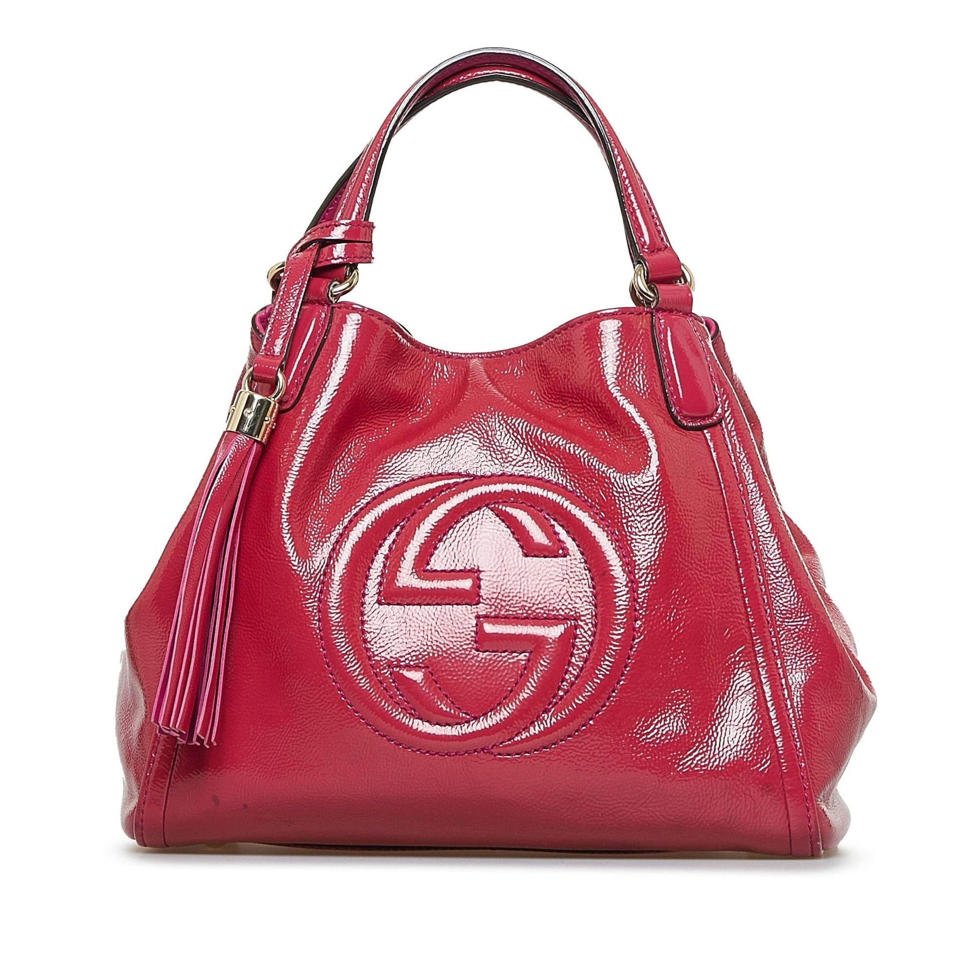 Gucci Soho SHG-WcDjIz Leather Patent Red Satchel Bag
