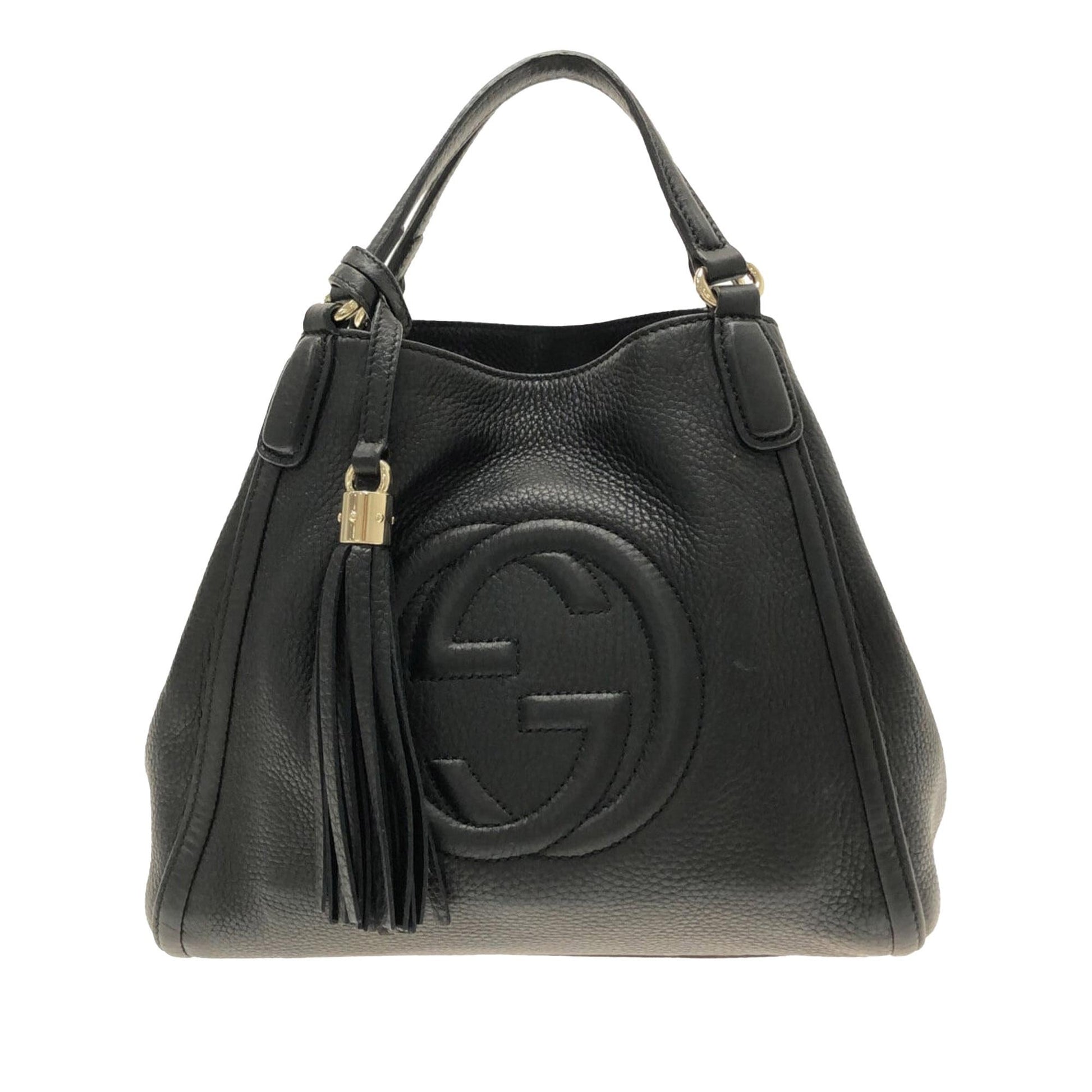 Gucci Soho SHG-MQrFpC Calf Black Satchel Bag