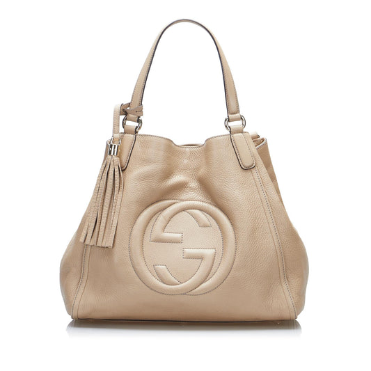 Gucci Soho SHG-z1i5Cb Calf Brown Tote Bag