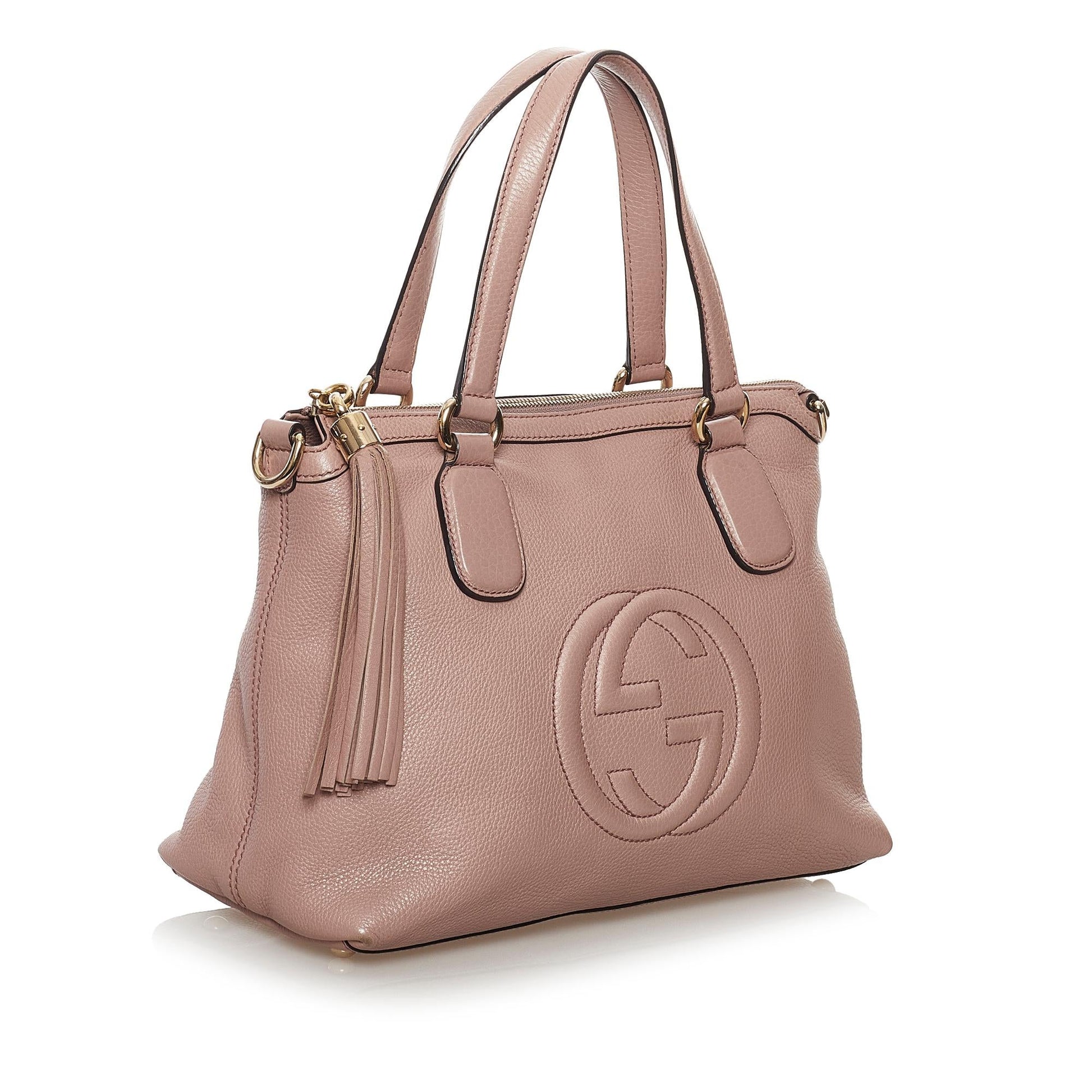 Gucci Soho Working SHG Calf Pink Satchel Bag