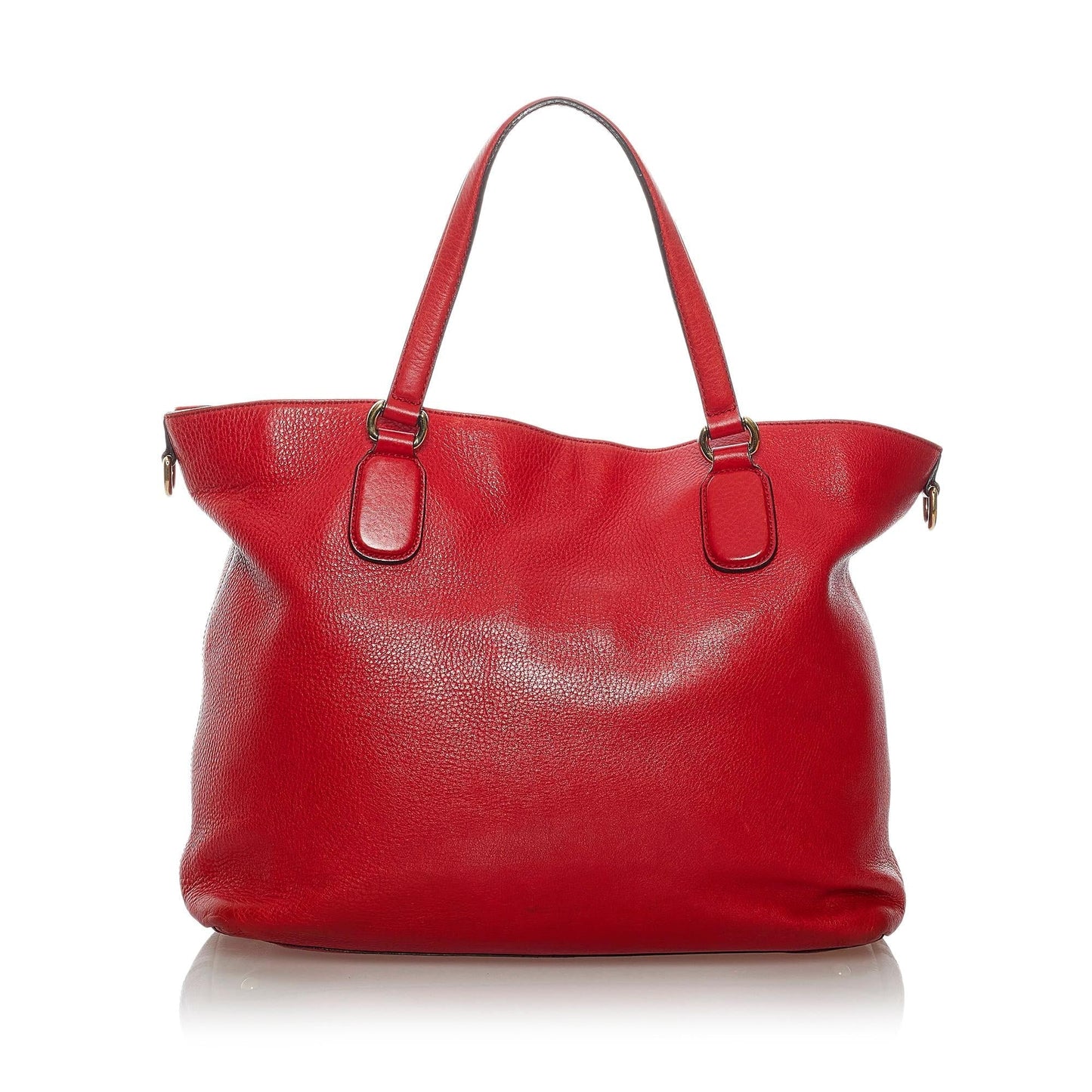Gucci Soho Working SHG Leather Calf Red Tote Bag