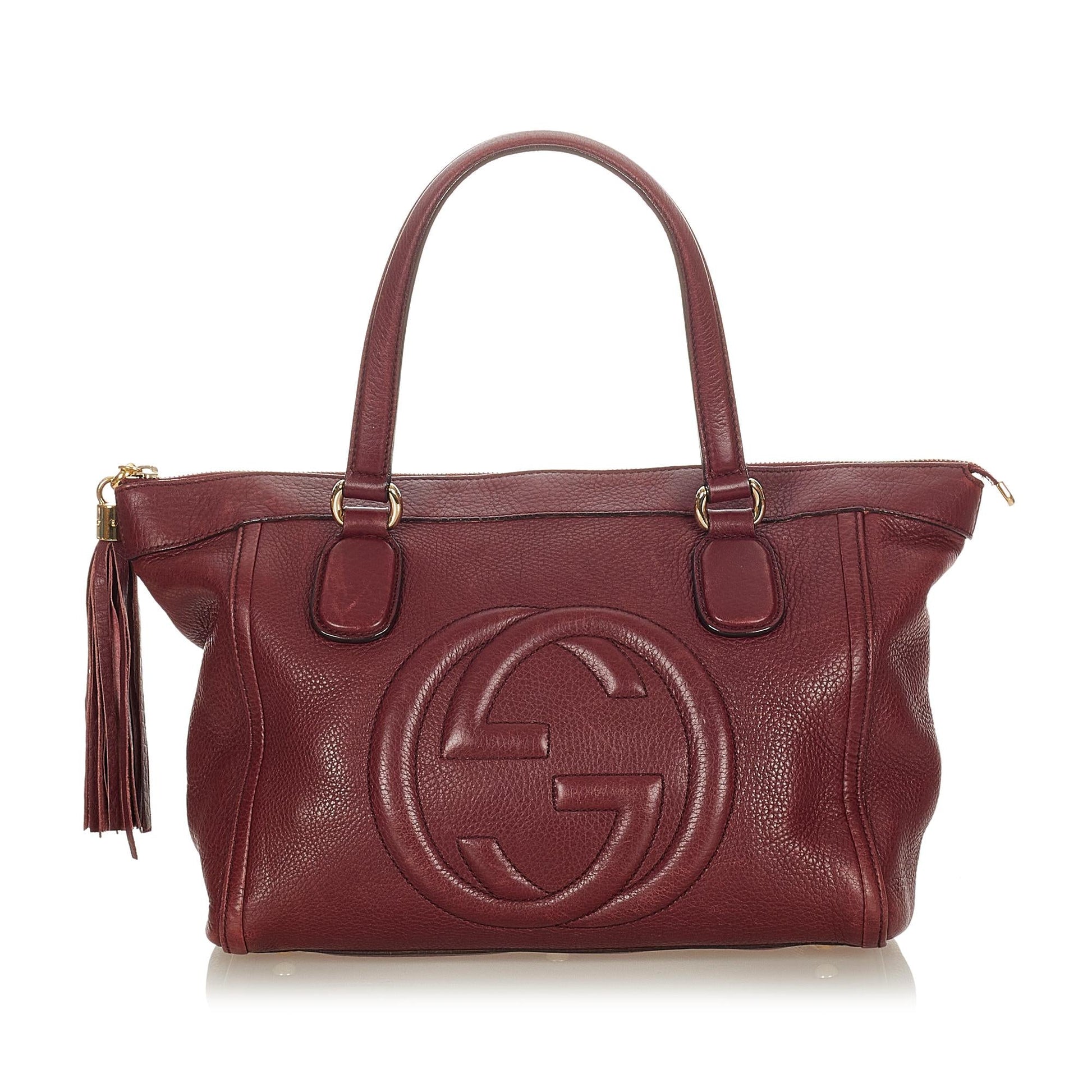 Gucci Soho Working SHG Leather Calf Brown Tote Bag Bag Shg