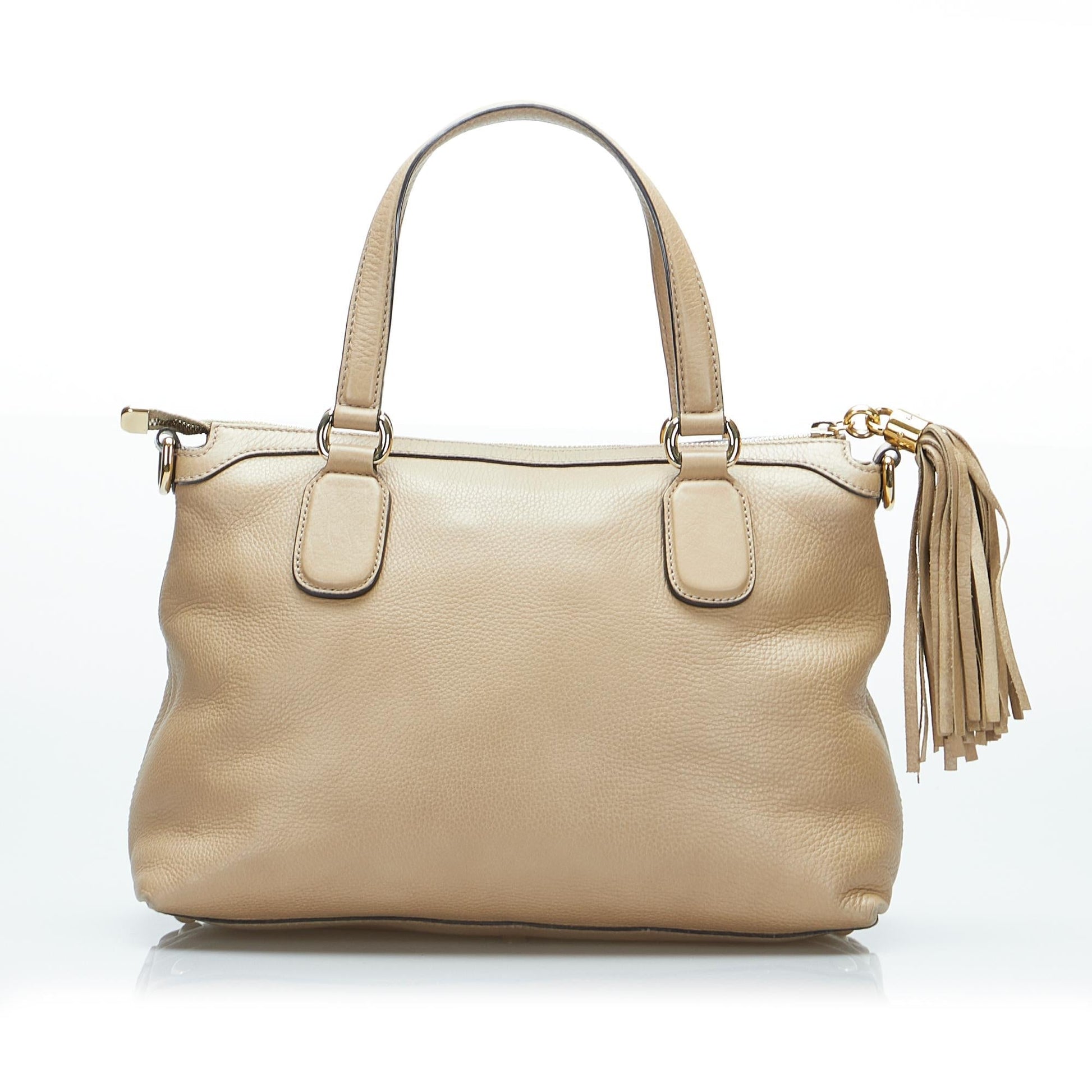 Gucci Soho Working SHG-e5ttp0 Calf Brown Satchel Bag