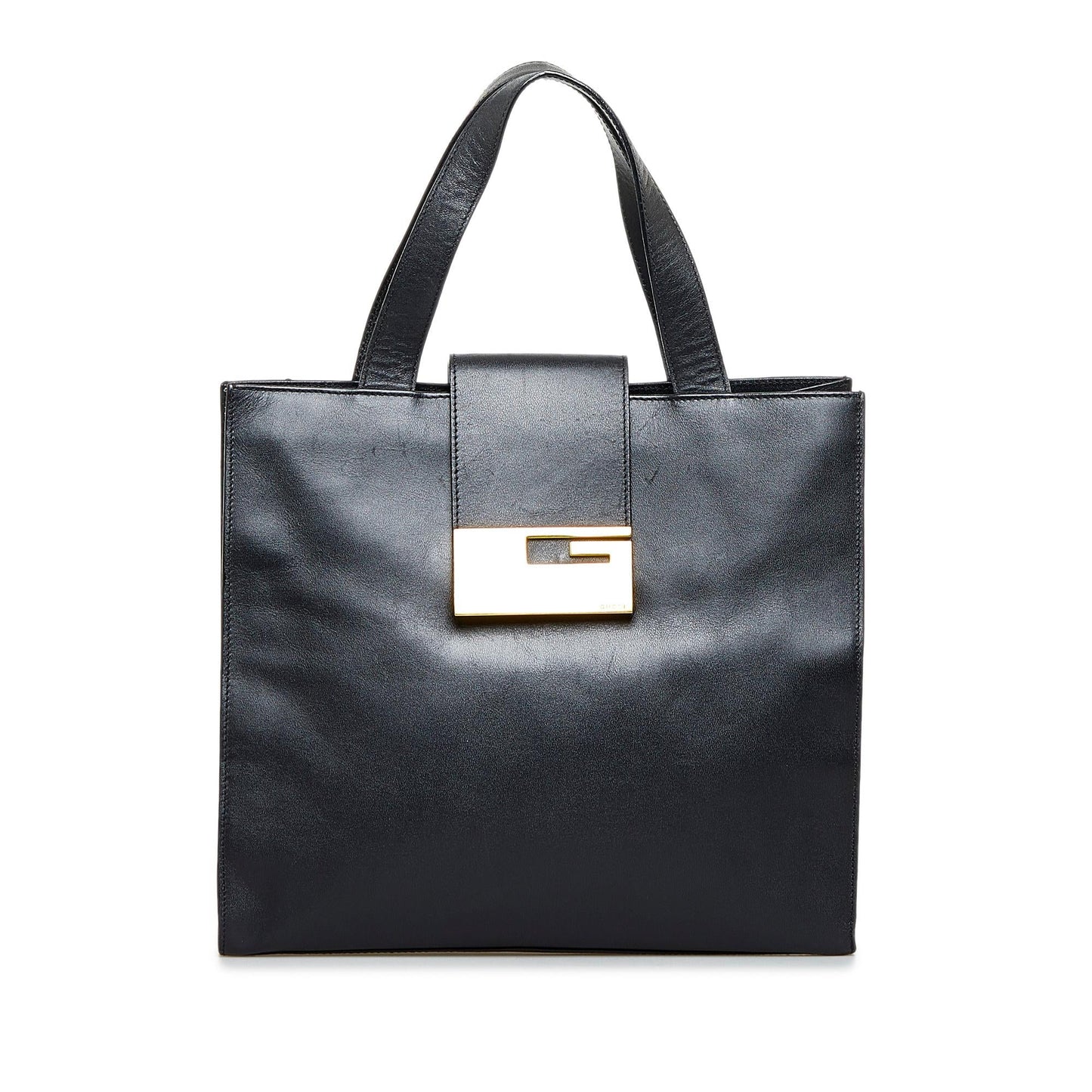 Gucci Square G SHG-qhhdJe Calf Black Satchel Bag