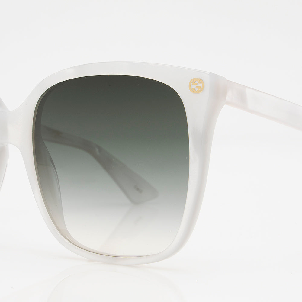 Gucci Square GG Sunglasses SHF White Accessory