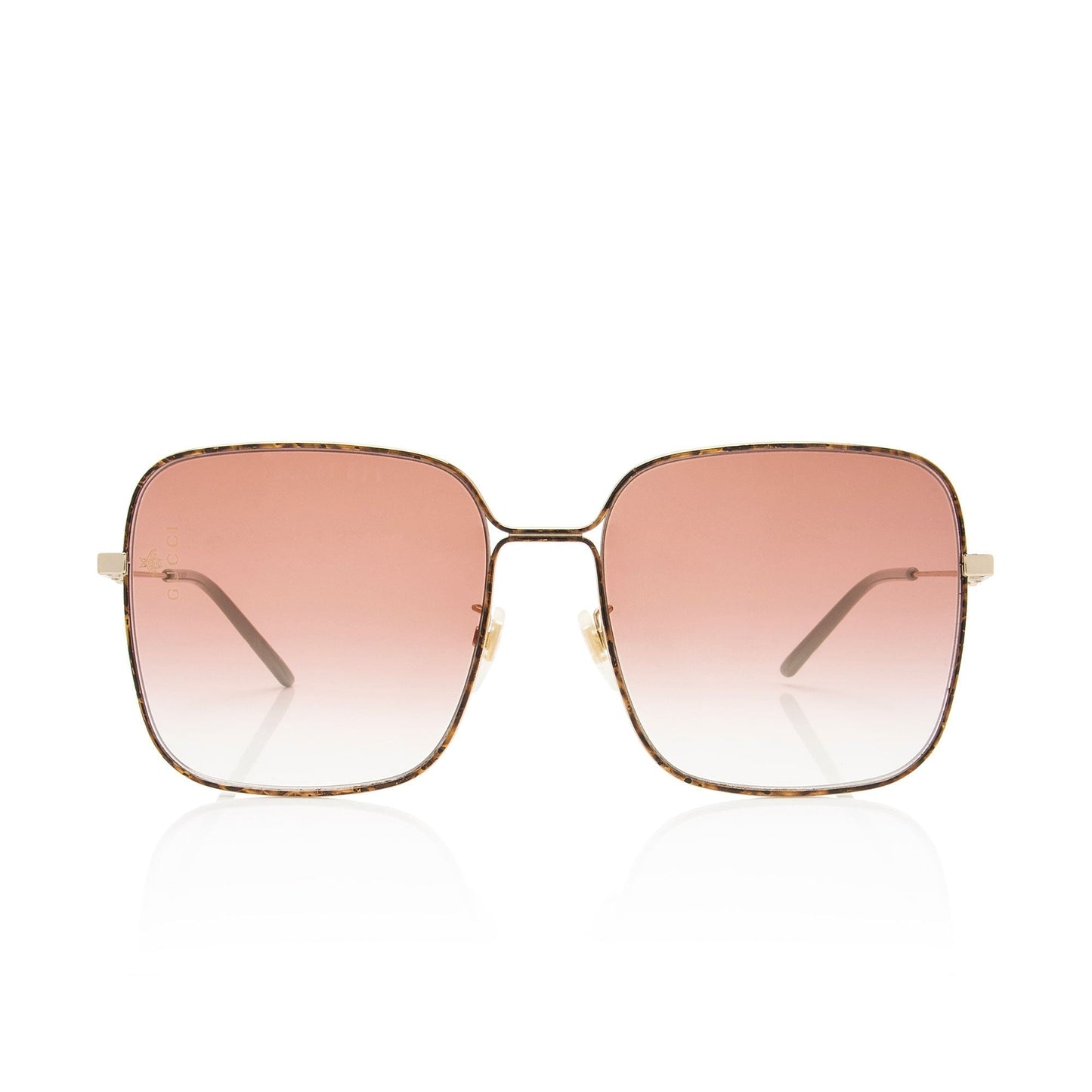 Gucci Square GG Sunglasses SHF-xRh450 Blue Pink Gold Accessory