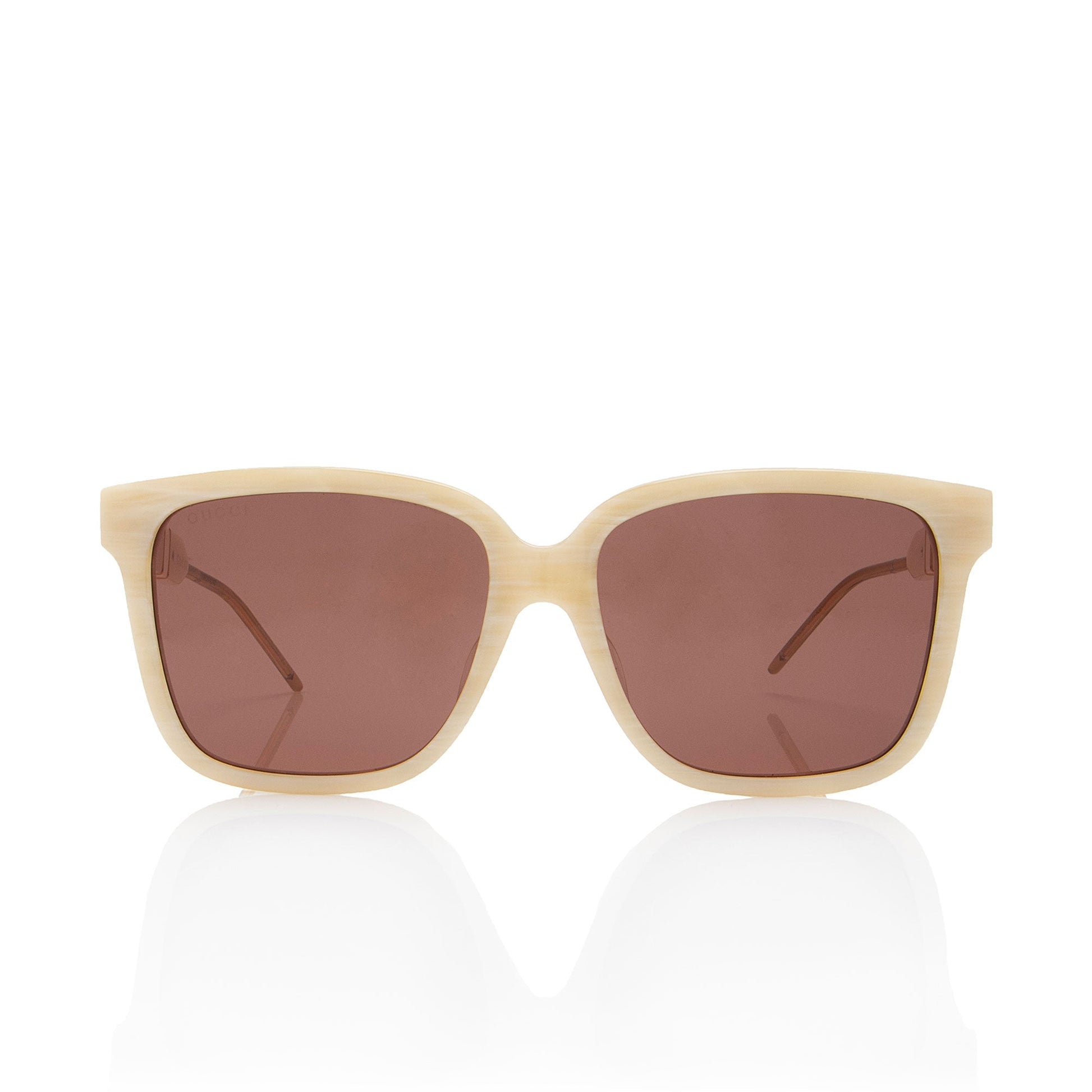 Gucci Square Sunglasses Brown Beige Accessory