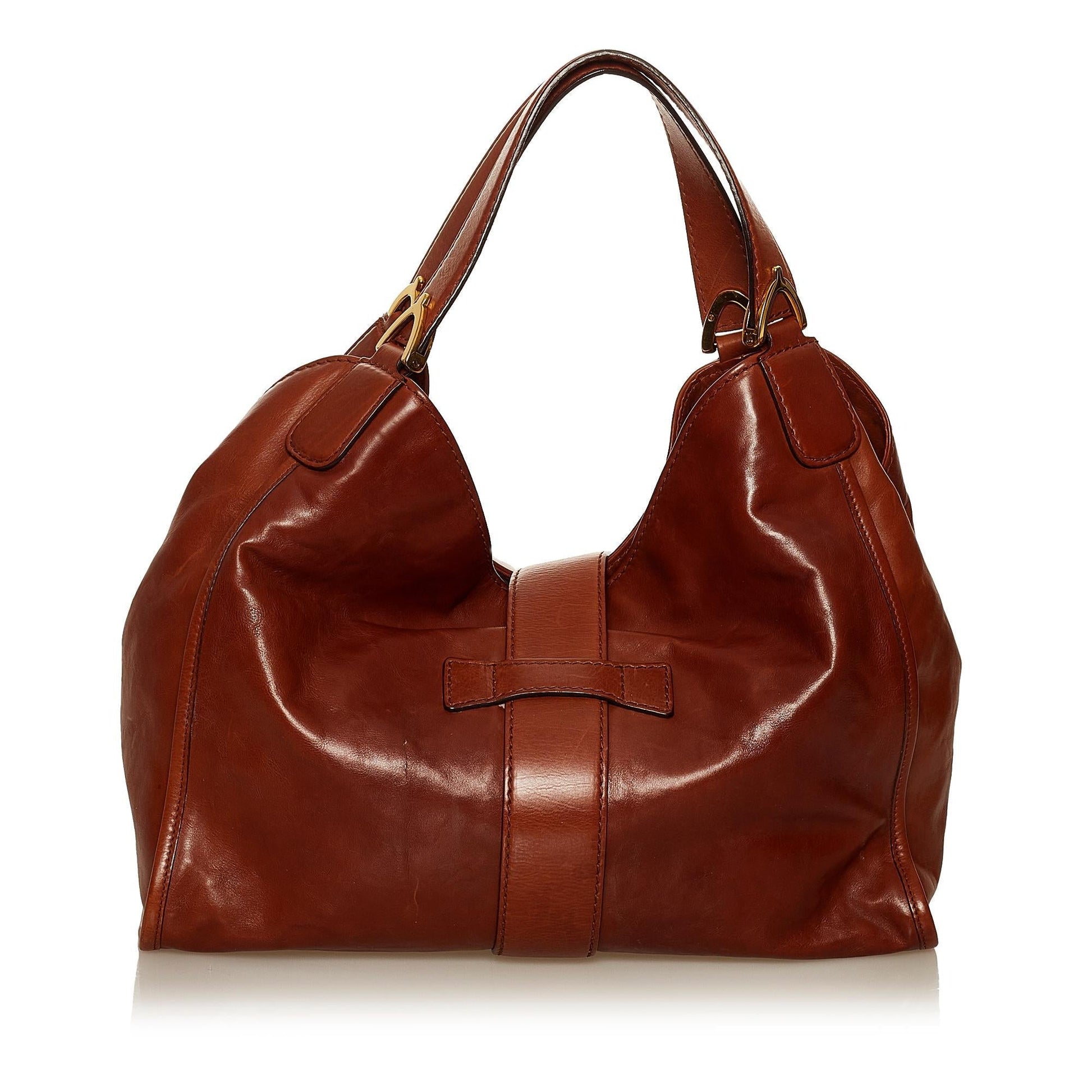 Gucci Stirrup SHG Leather Calf Brown Shoulder Bag
