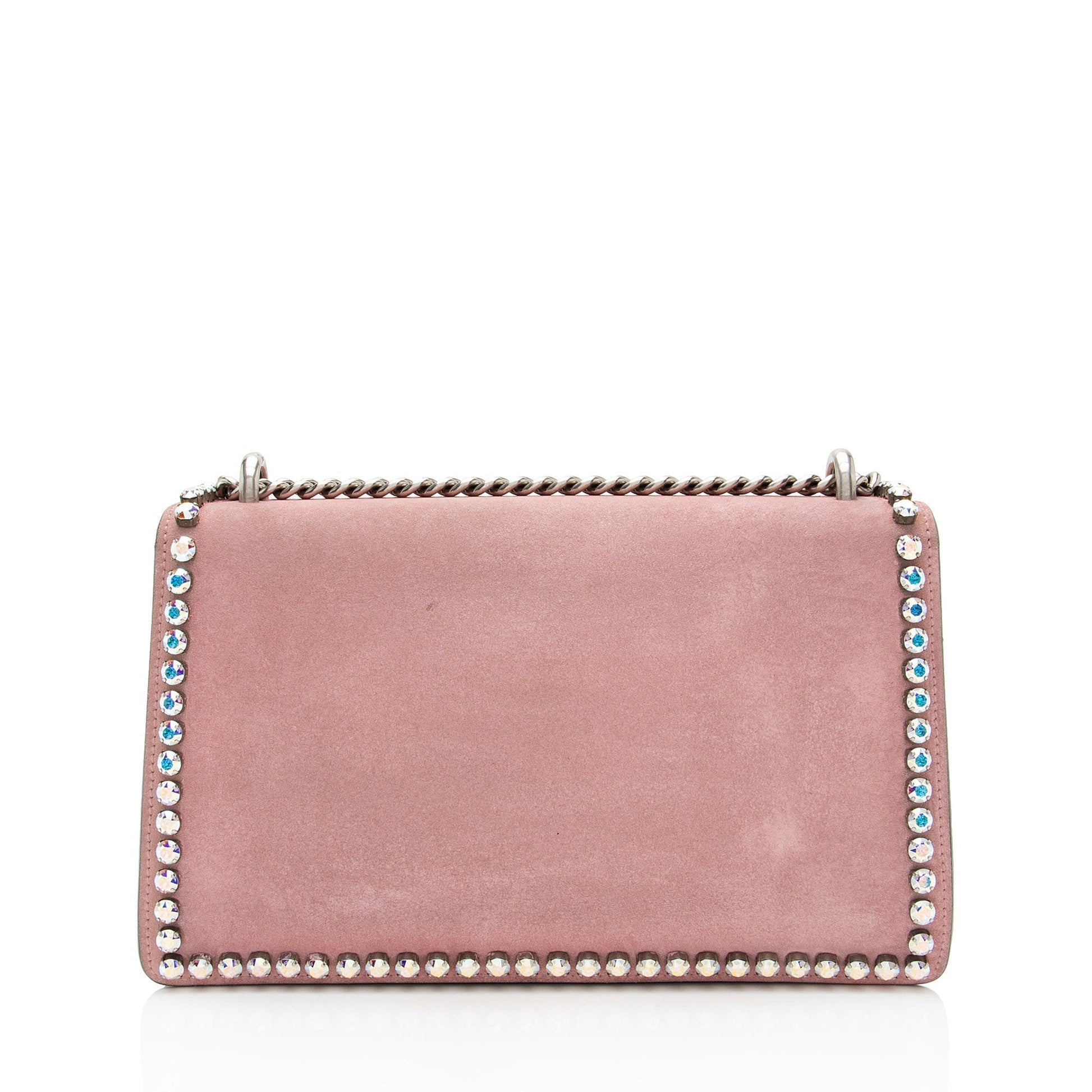 Gucci Crystal Dionysus Leather Suede Pink Small Shoulder Bag
