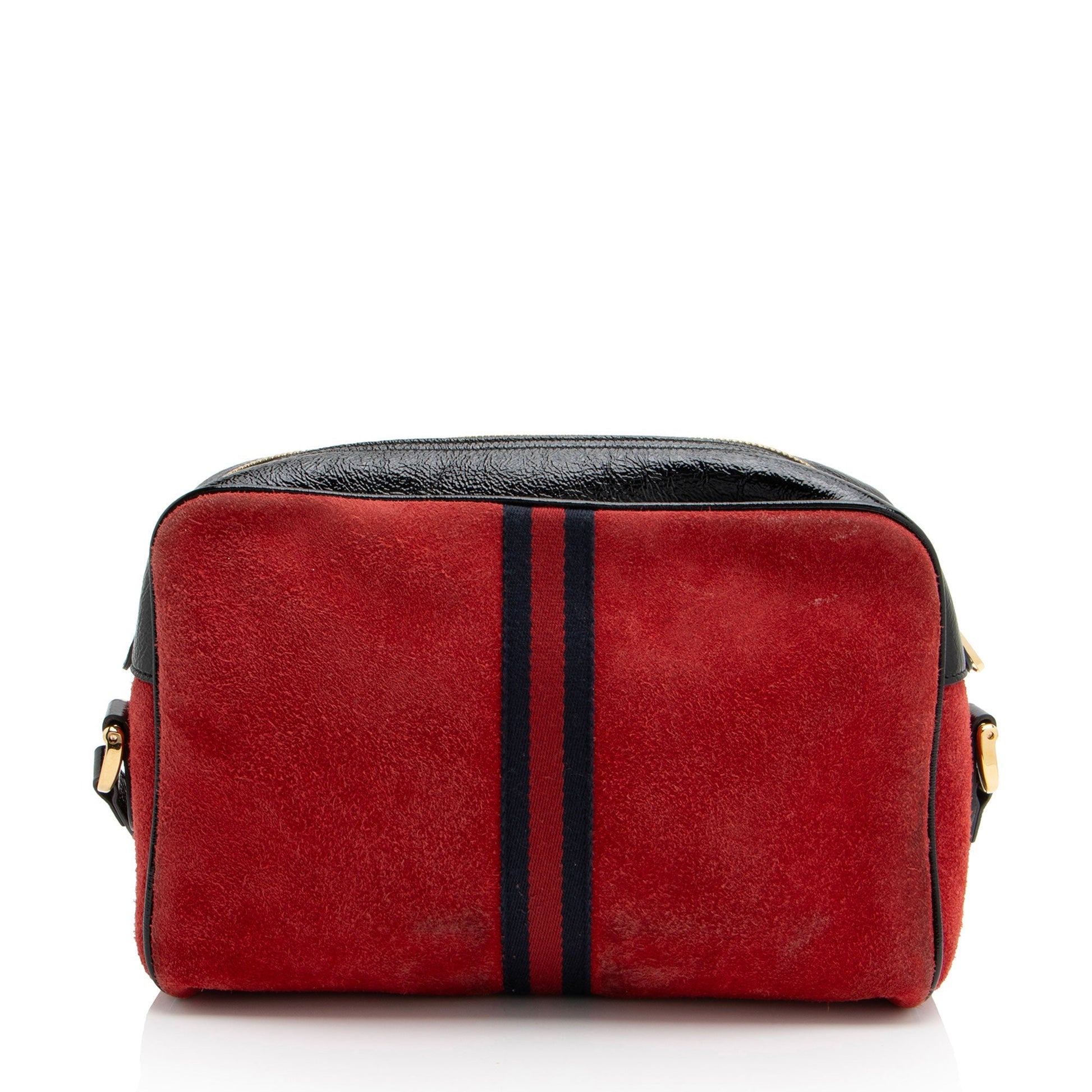 Gucci Ophidia Camera Leather Suede Nylon Patent Shoulder Bag