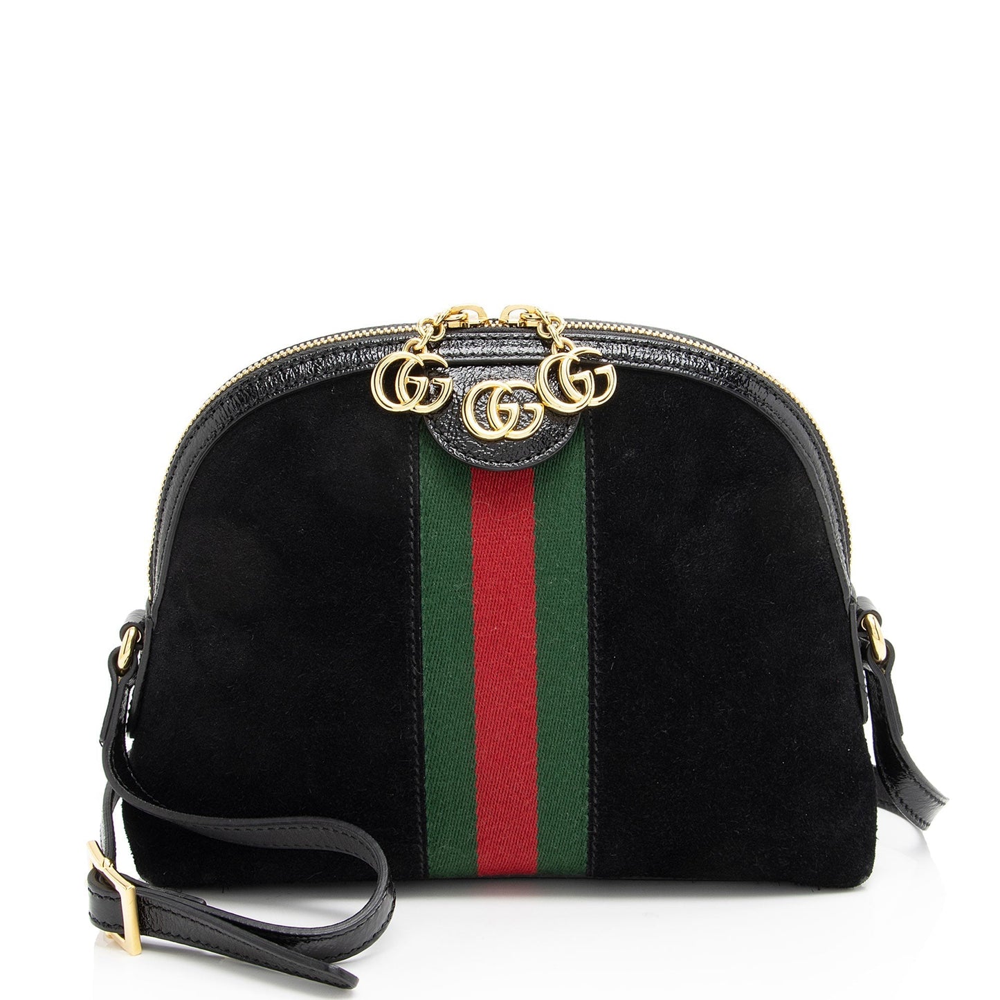 Gucci Ophidia Dome SHF-CFe9gy Leather Suede Nylon Patent Crossbody Bag