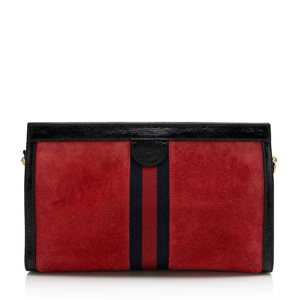 Gucci Ophidia SHF Leather Suede Nylon Patent Shoulder Bag